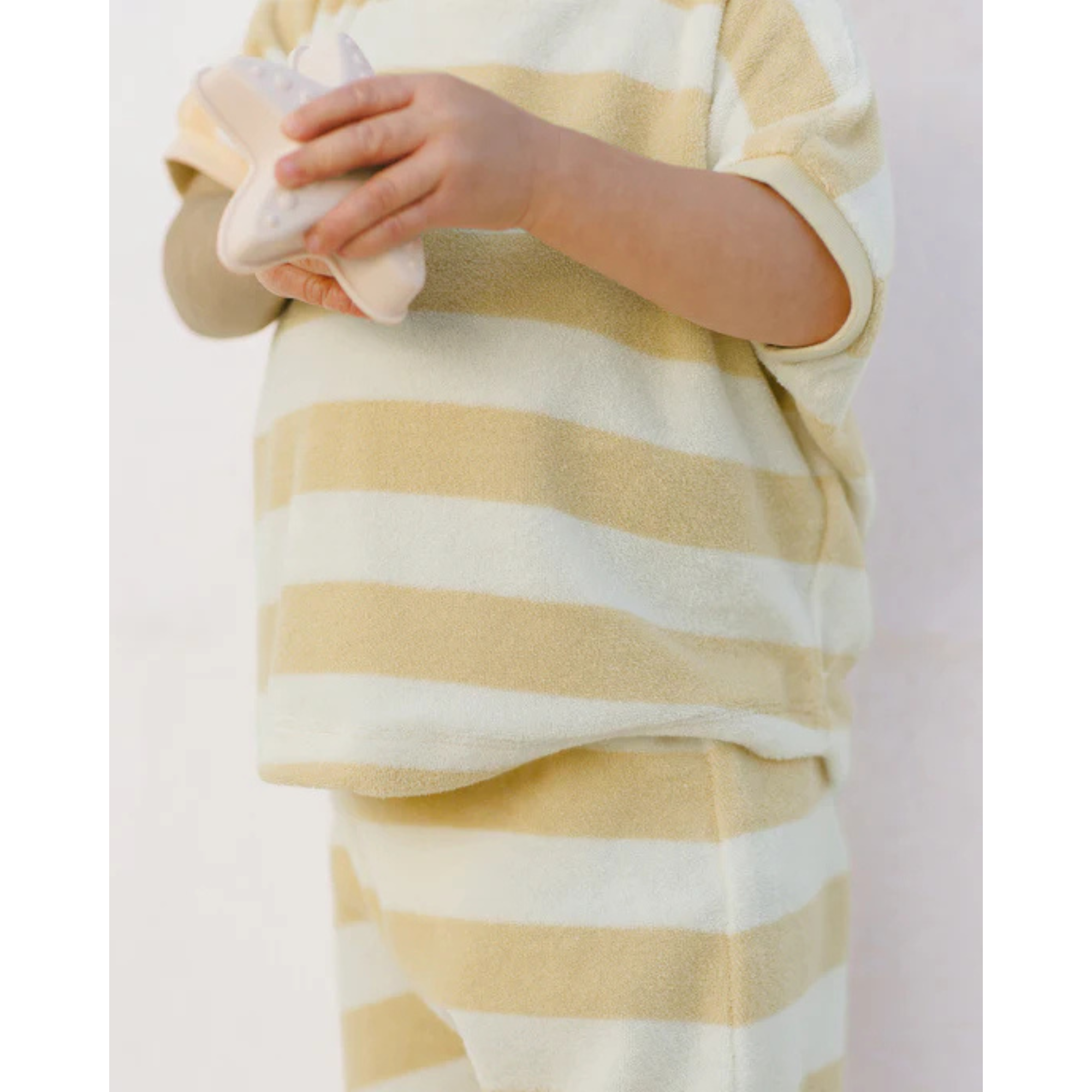 QUINCY MAE Terry Tee + Pant Set - Yellow Stripe