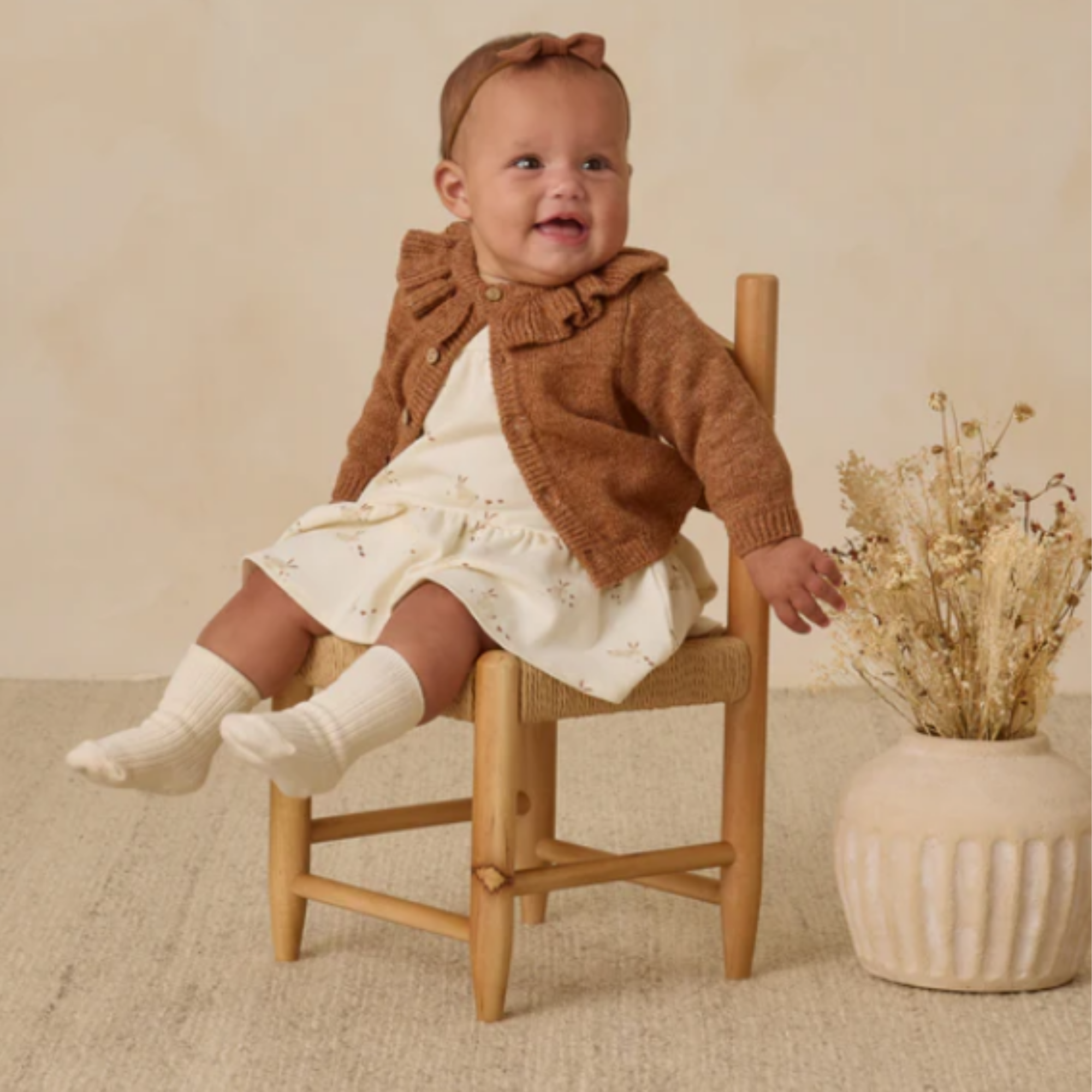 Robe en jersey à volants QUINCY MAE - Lapins