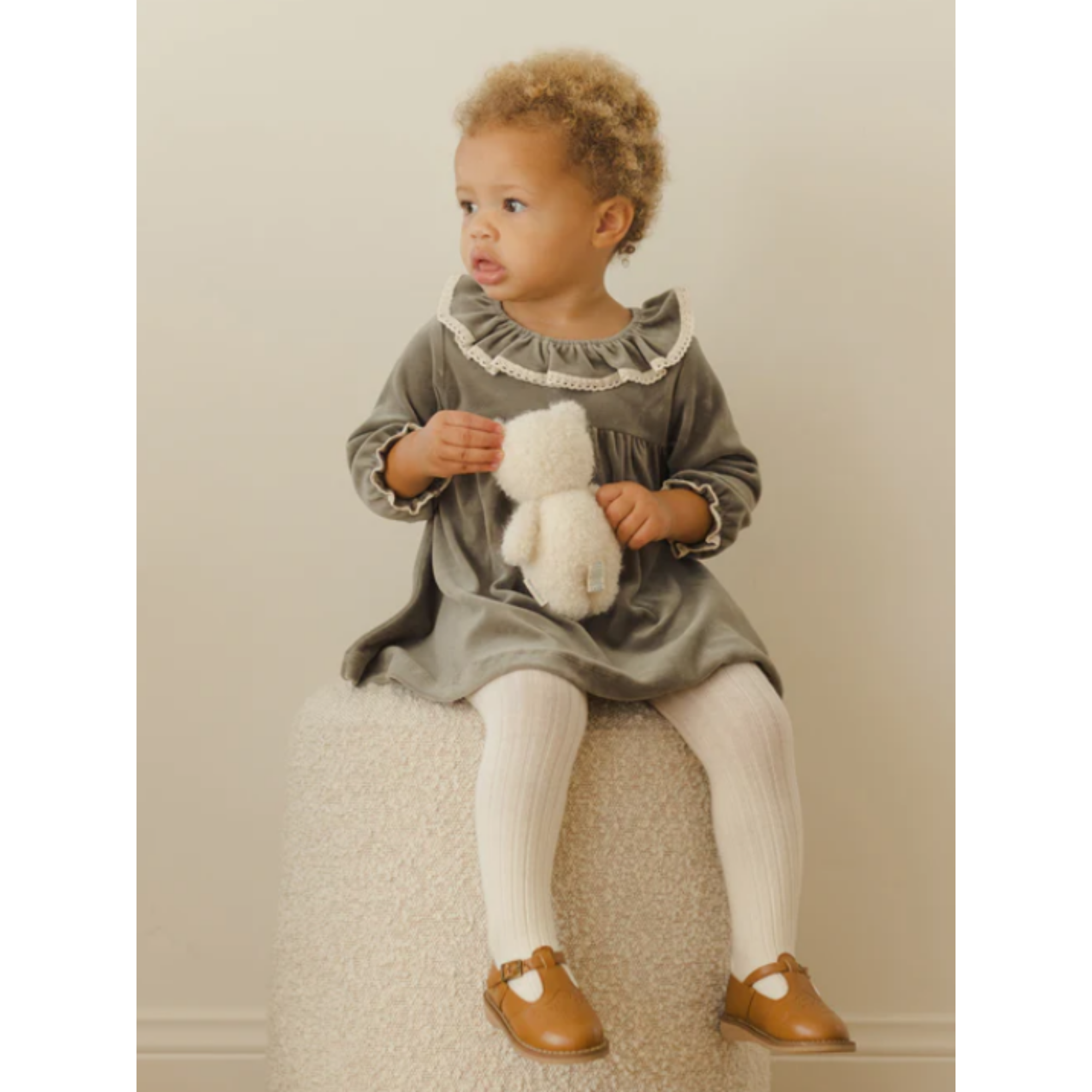 Robe bébé en velours QUINCY MAE - Forêt