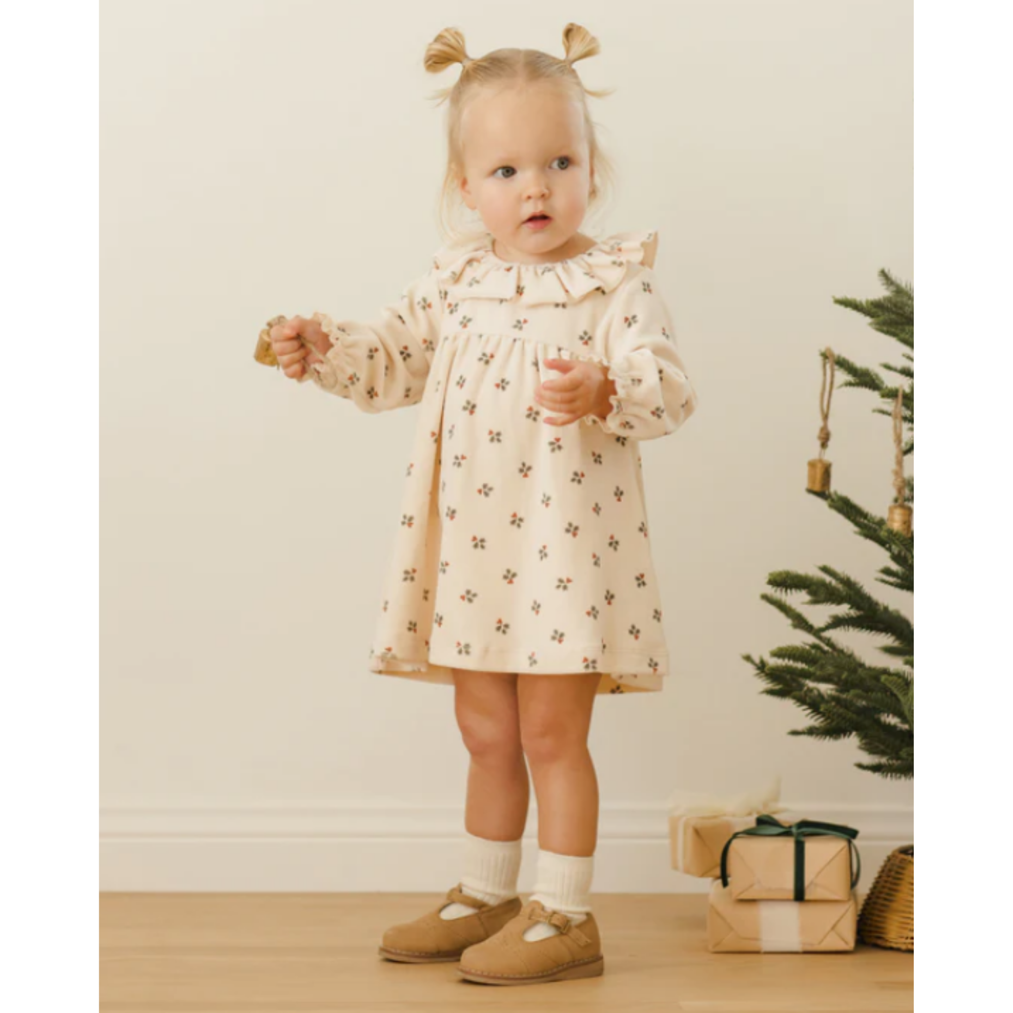 Robe bébé en velours QUINCY MAE - Holly Berry