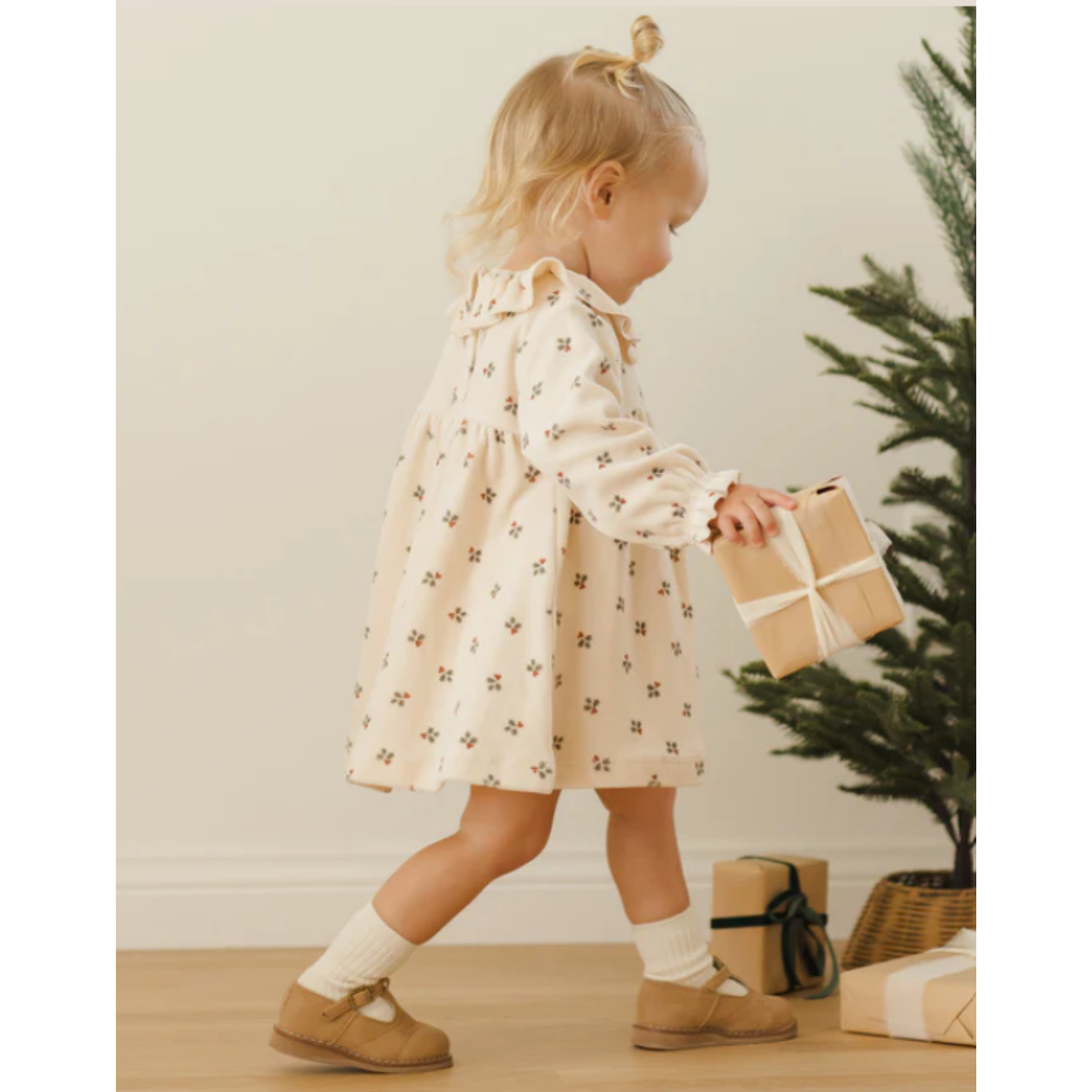 Robe bébé en velours QUINCY MAE - Holly Berry