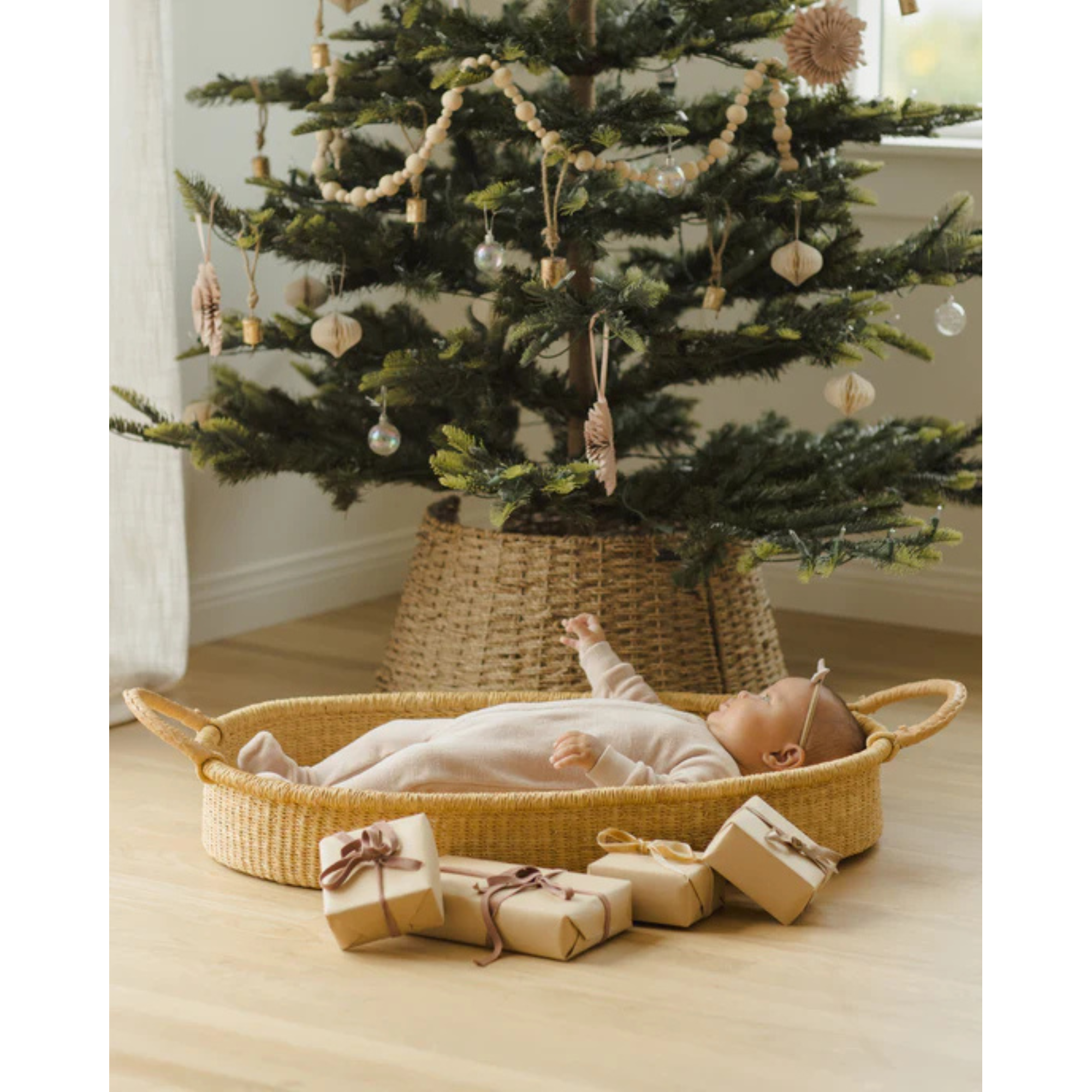 QUINCY MAE - Footie en velours à pression cachée - Blush