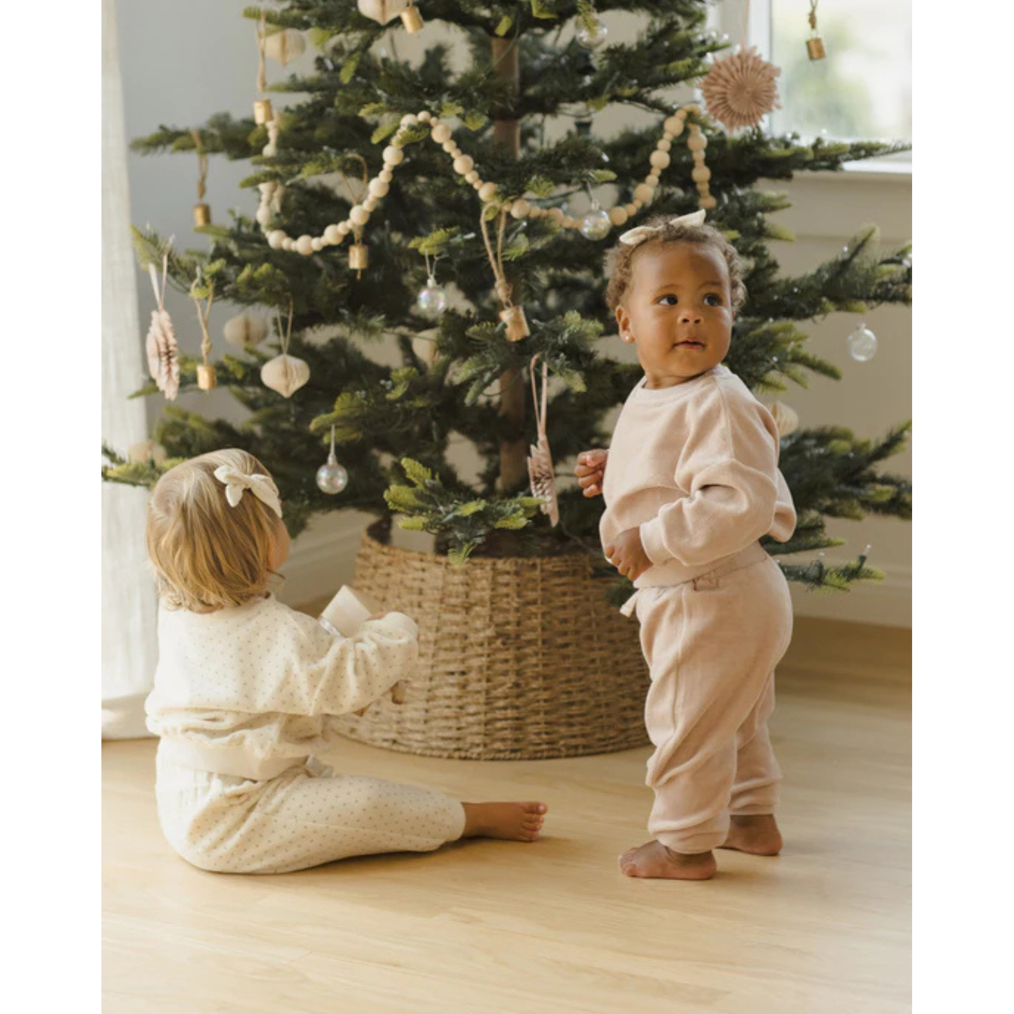 QUINCY MAE Velour Relaxed Sweatpant - Blush