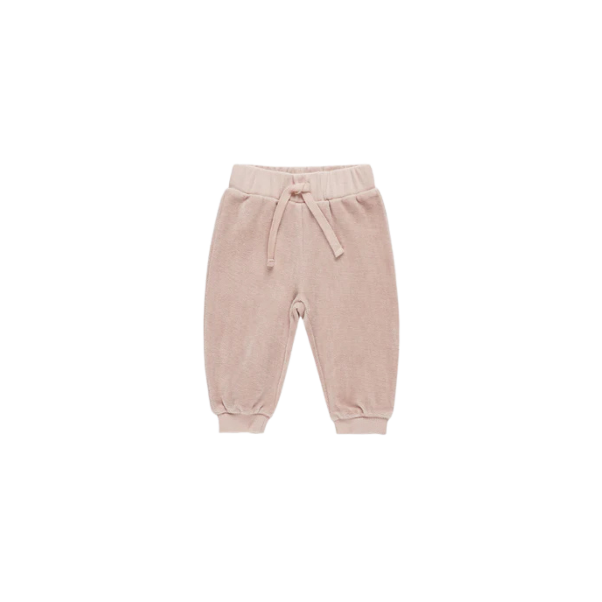 QUINCY MAE Velour Relaxed Sweatpant - Blush