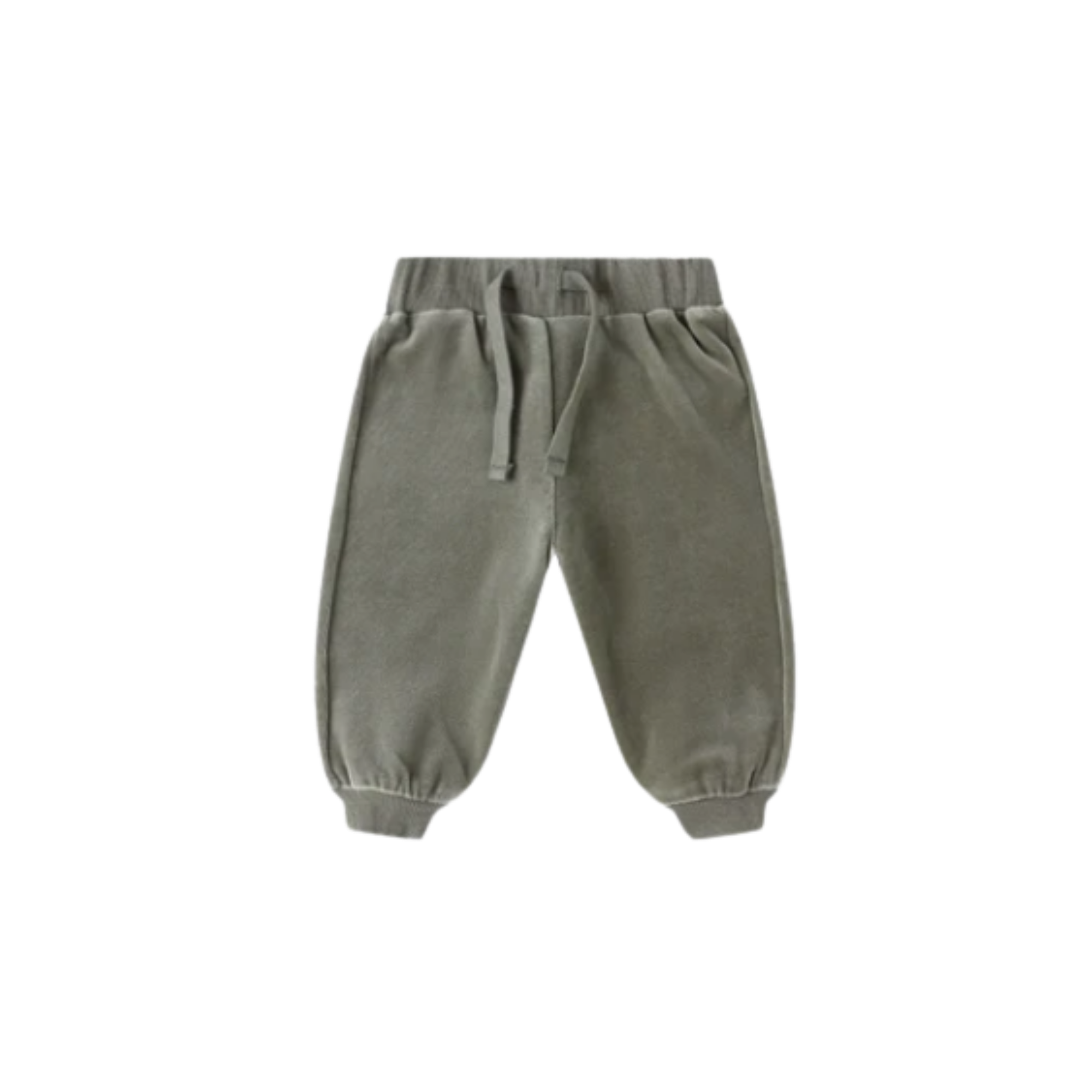 QUINCY MAE Velour Relaxed Sweatpant - Forest