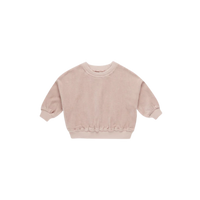 Thumbnail for QUINCY MAE Velour Relaxed Sweatshirt - Blush