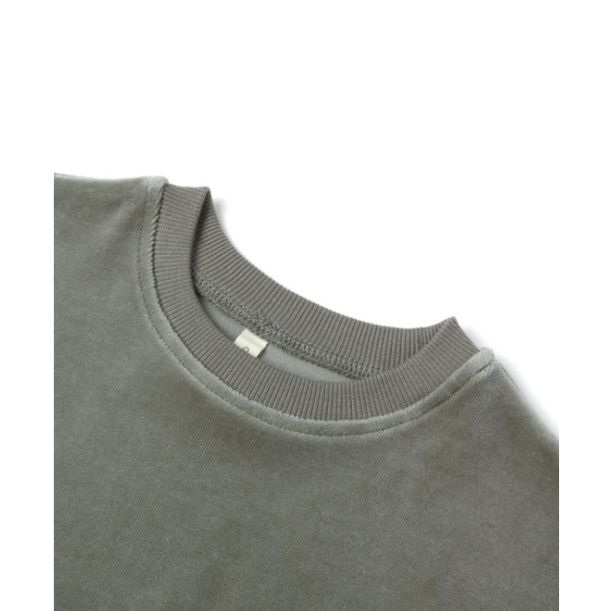 QUINCY MAE Velour Relaxed Sweatshirt - Forest