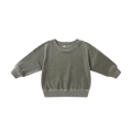 QUINCY MAE Sweat-shirt décontracté en velours - Forêt