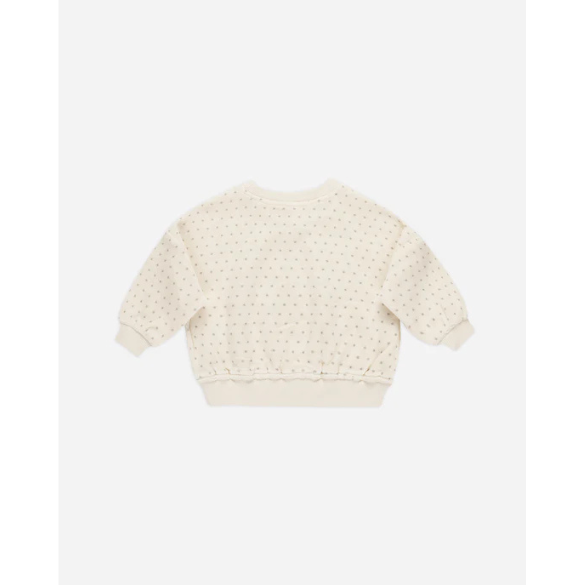 QUINCY MAE Velour Relaxed Sweatshirt - Polka Dot