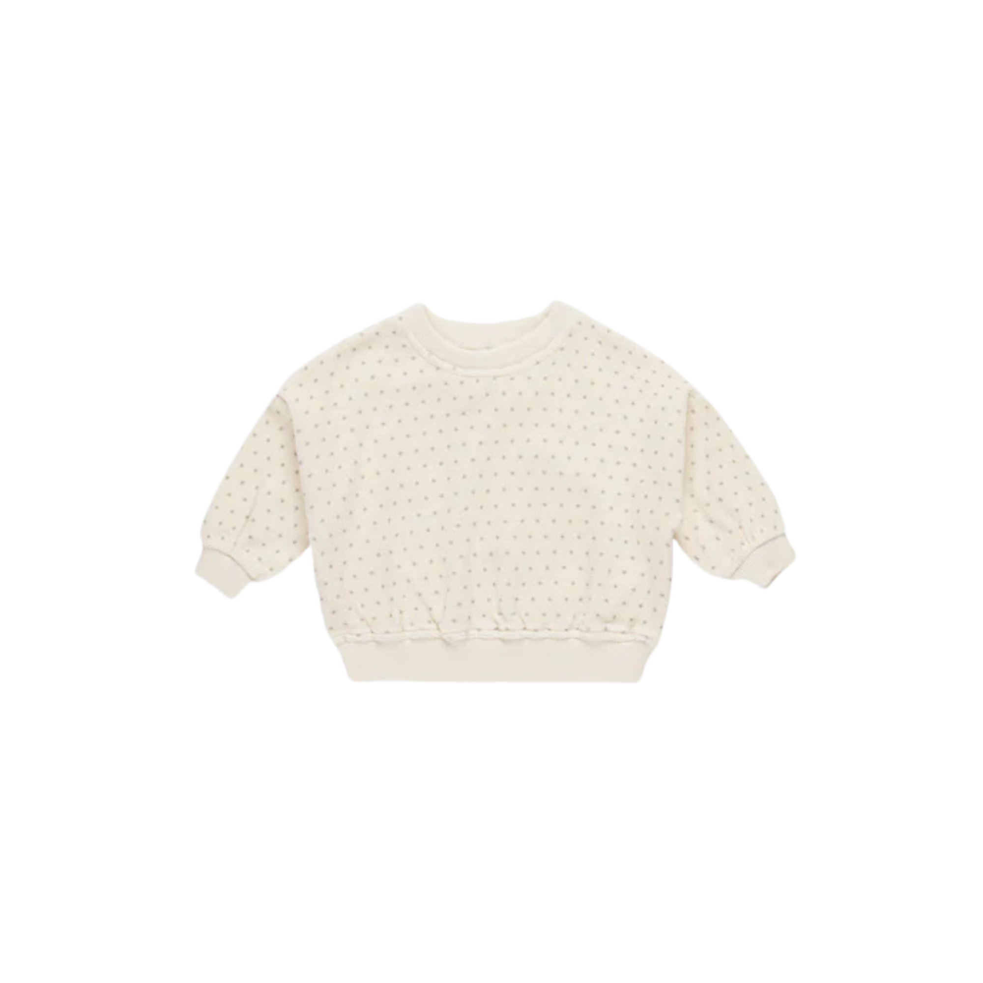 QUINCY MAE Velour Relaxed Sweatshirt - Polka Dot