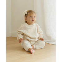 Thumbnail for QUINCY MAE Velour Relaxed Sweatshirt - Polka Dot