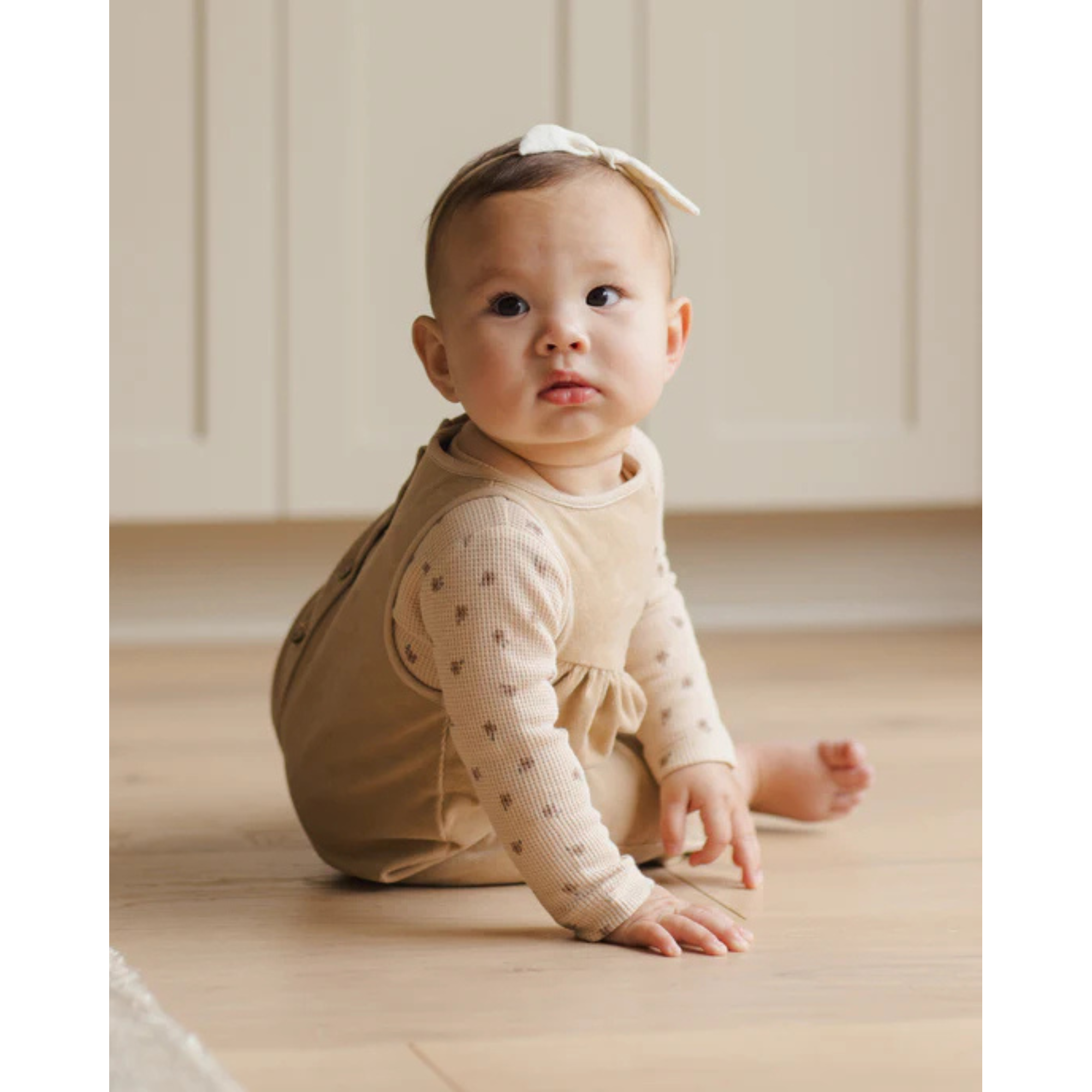 QUINCY MAE Waffle Bodysuit (2-Pack) - Mauve/Blossom