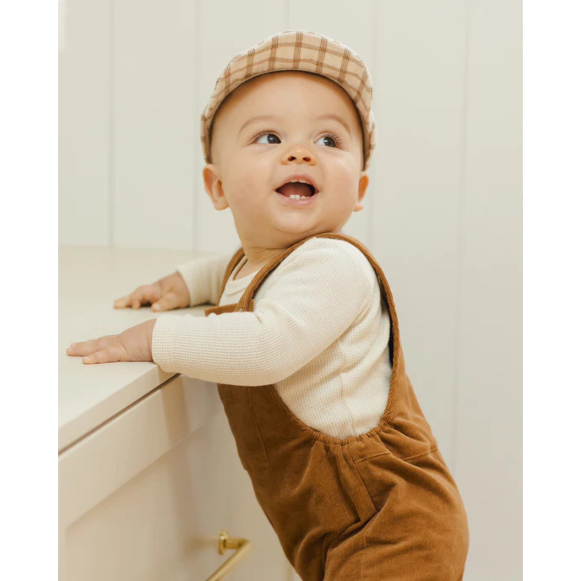 QUINCY MAE Waffle Bodysuit (2-Pack) - Natural/Dusty Blue