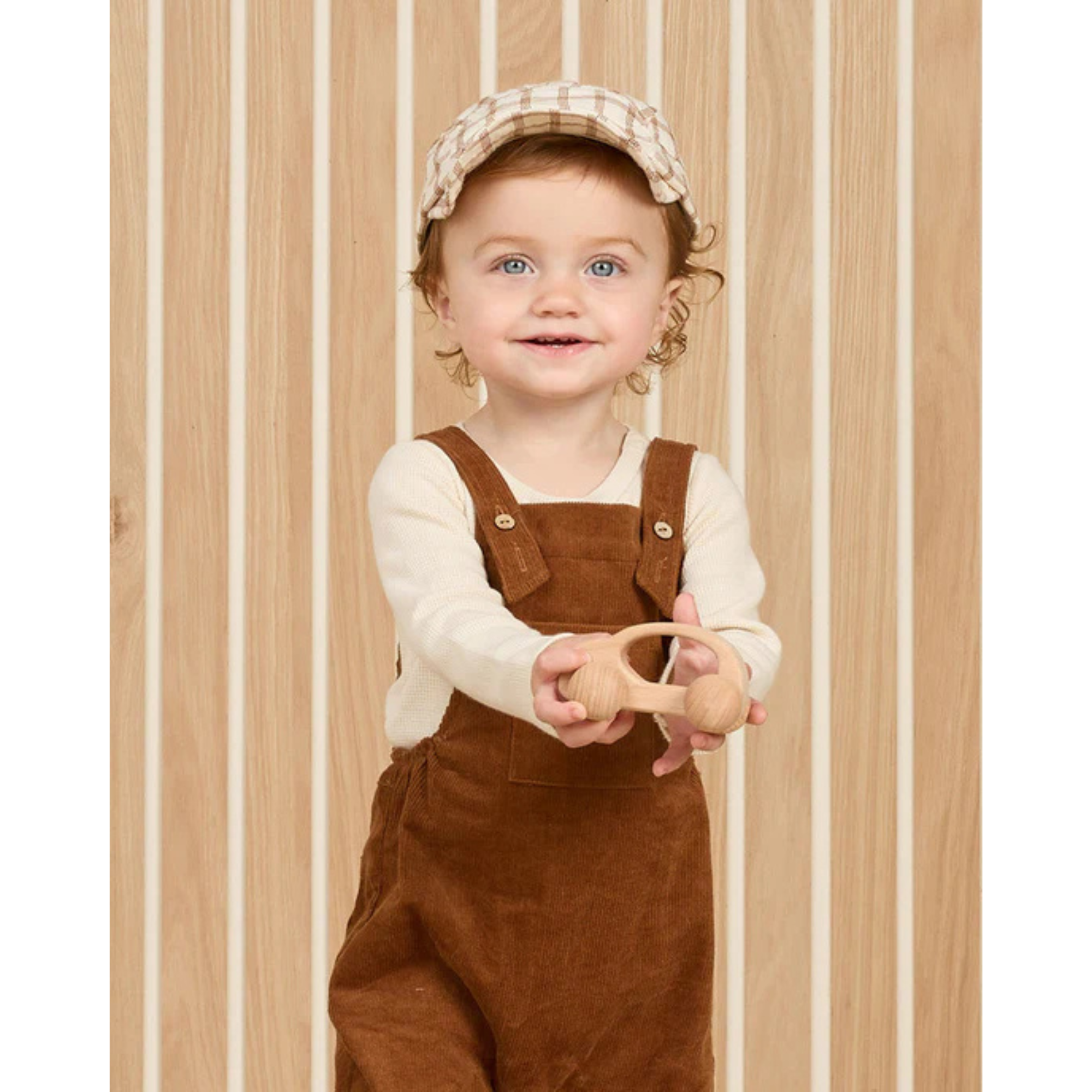 QUINCY MAE Waffle Bodysuit (2-Pack) - Natural/Dusty Blue