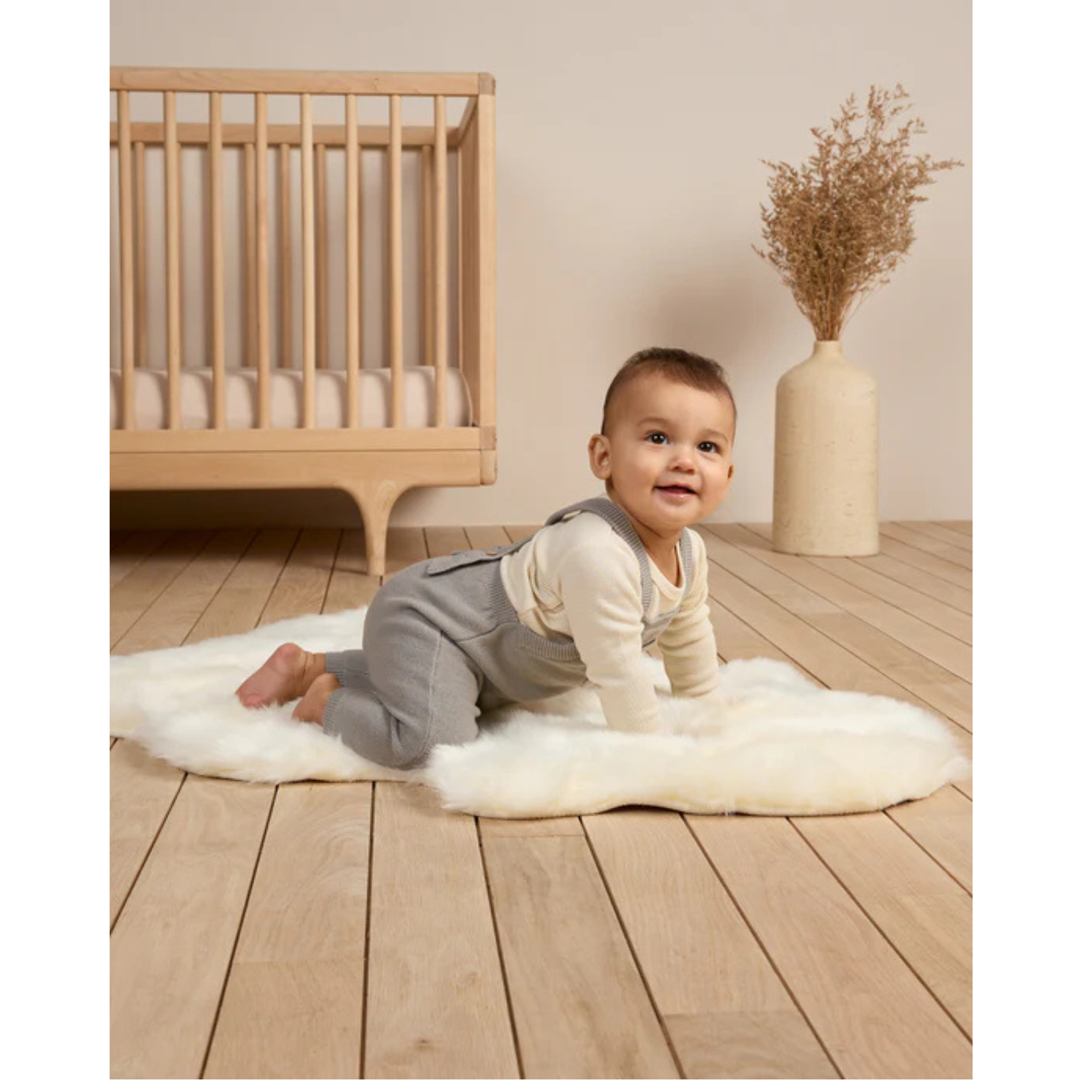 QUINCY MAE Waffle Bodysuit (2-Pack) - Natural/Dusty Blue