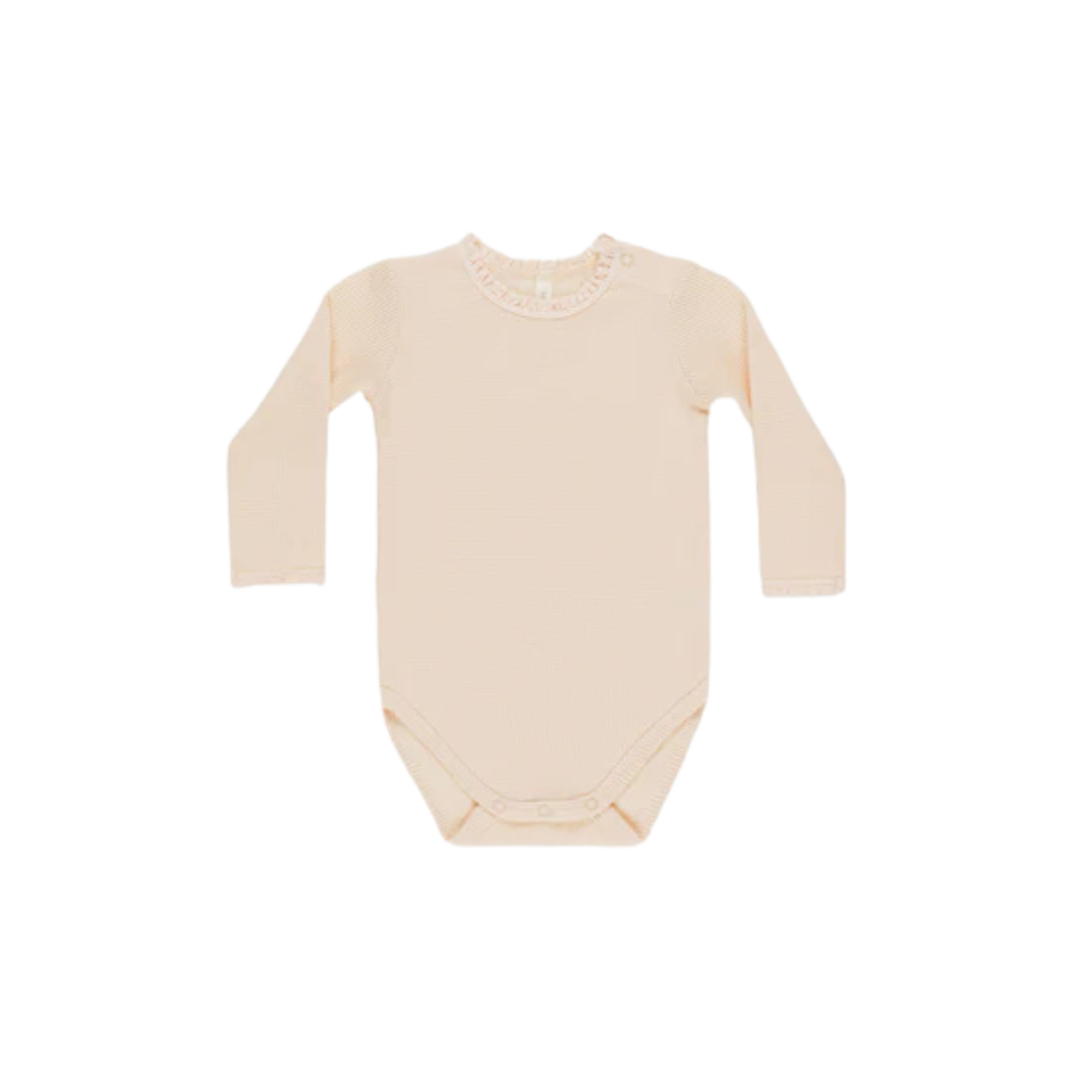QUINCY MAE Waffle Long Sleeve Bodysuit - Antique