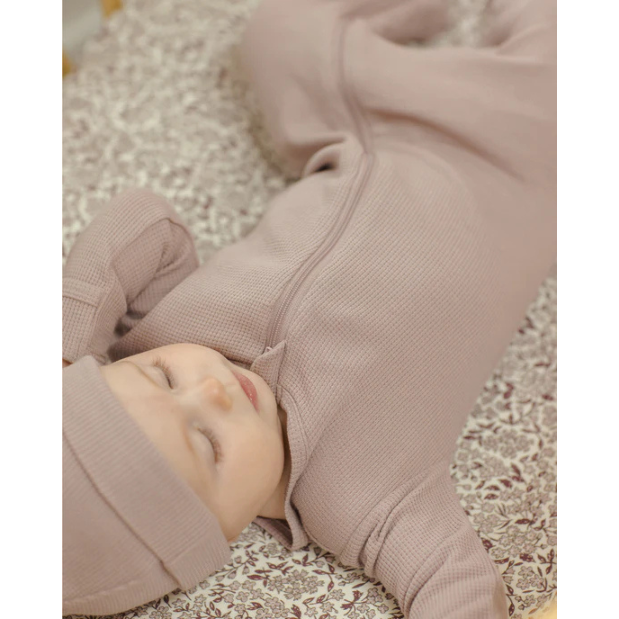 Ensemble de nuit gaufré QUINCY MAE - Mauve