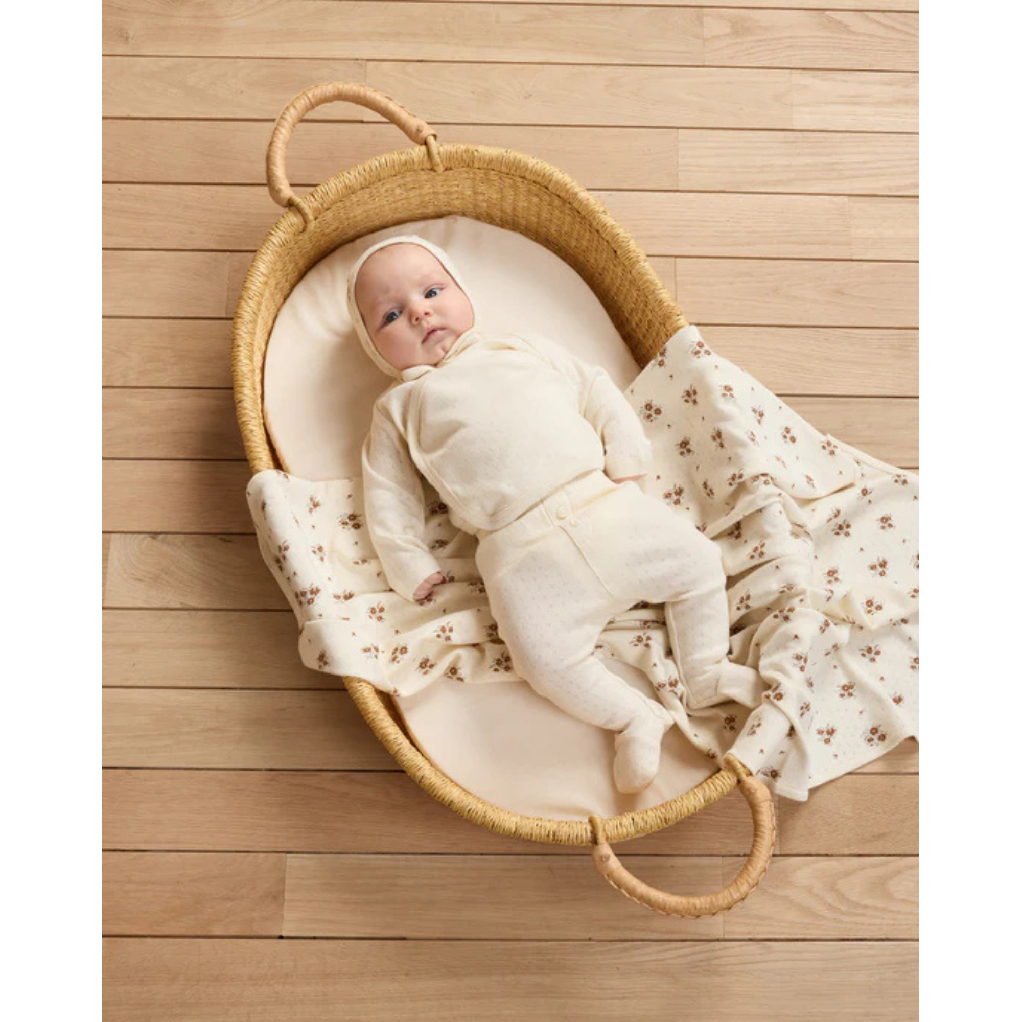 QUINCY MAE Wrap Top + Footed Pant Set - Ivory