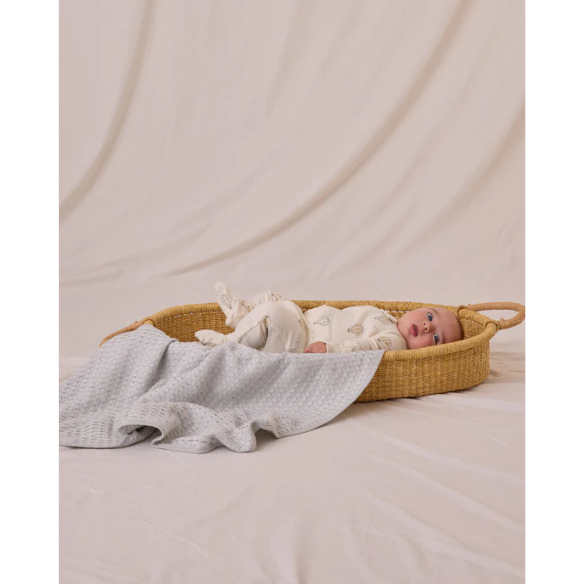 QUINCY MAE Zip Long Sleeve Footie - Hot Air Balloons