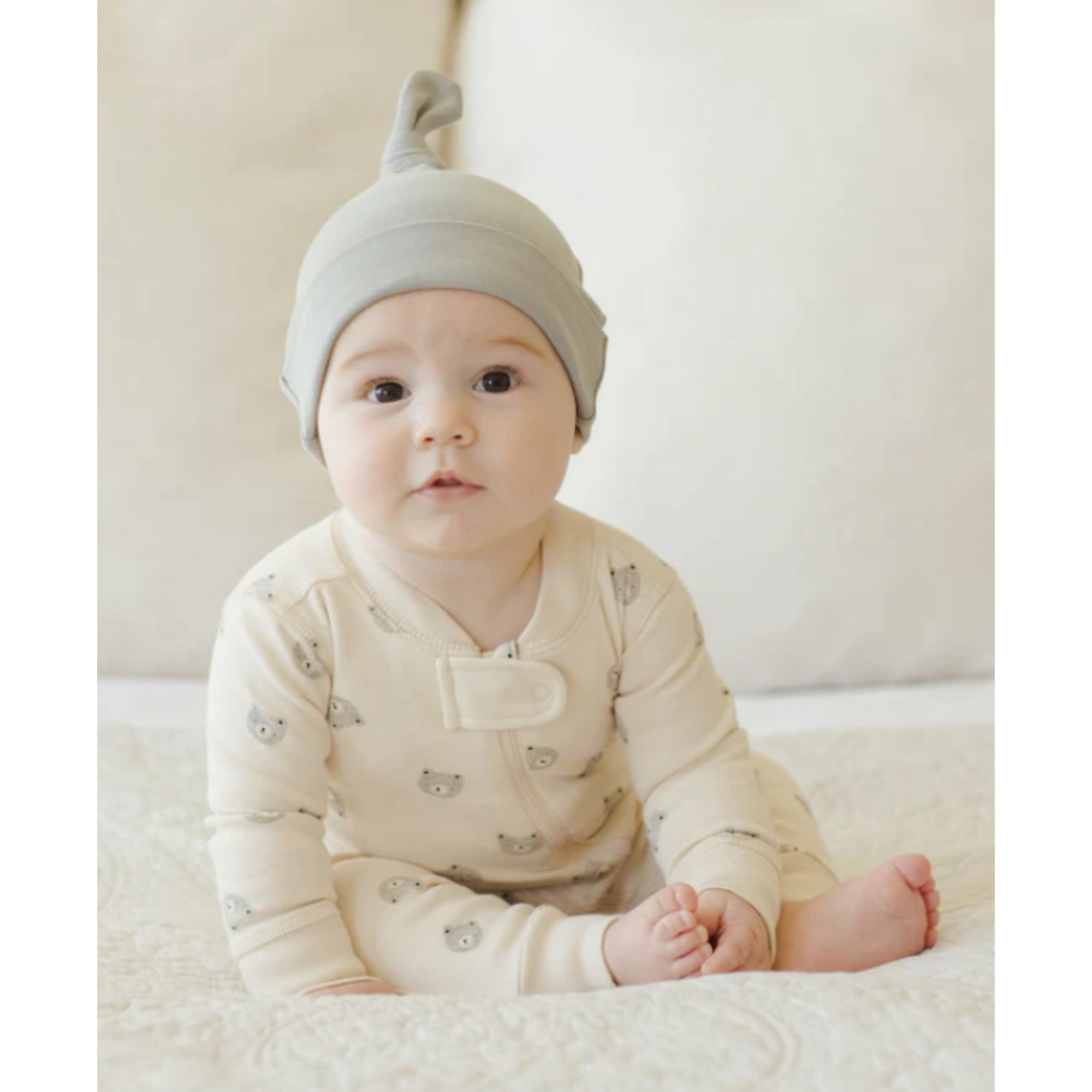 QUINCY MAE Zip Long Sleeve Sleeper - Bears