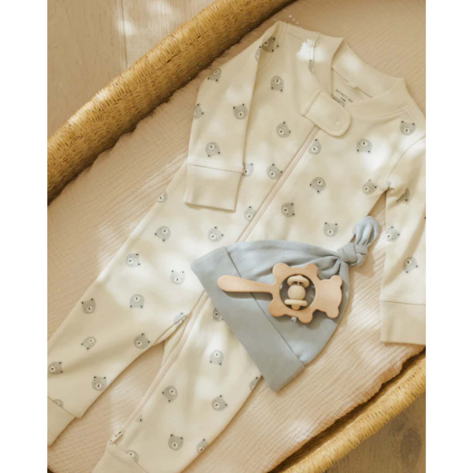 QUINCY MAE Zip Long Sleeve Sleeper - Bears