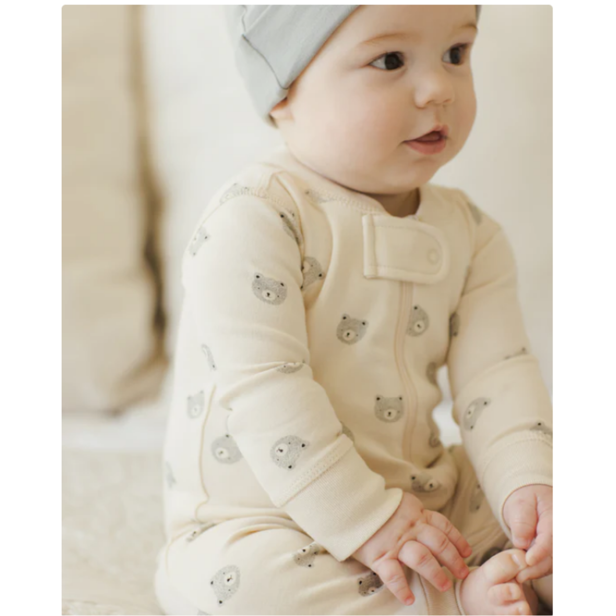 QUINCY MAE Zip Long Sleeve Sleeper - Bears