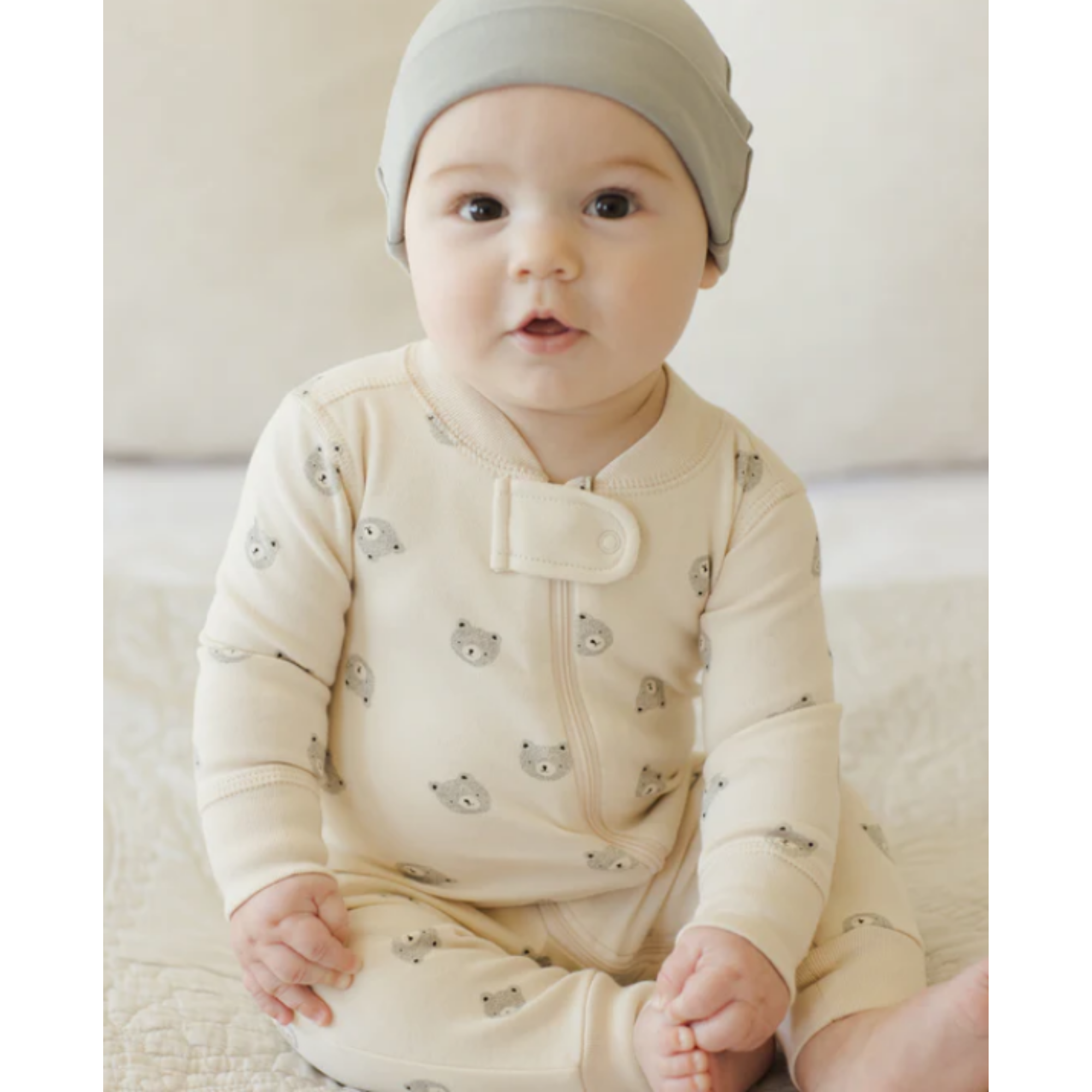 QUINCY MAE Zip Long Sleeve Sleeper - Bears