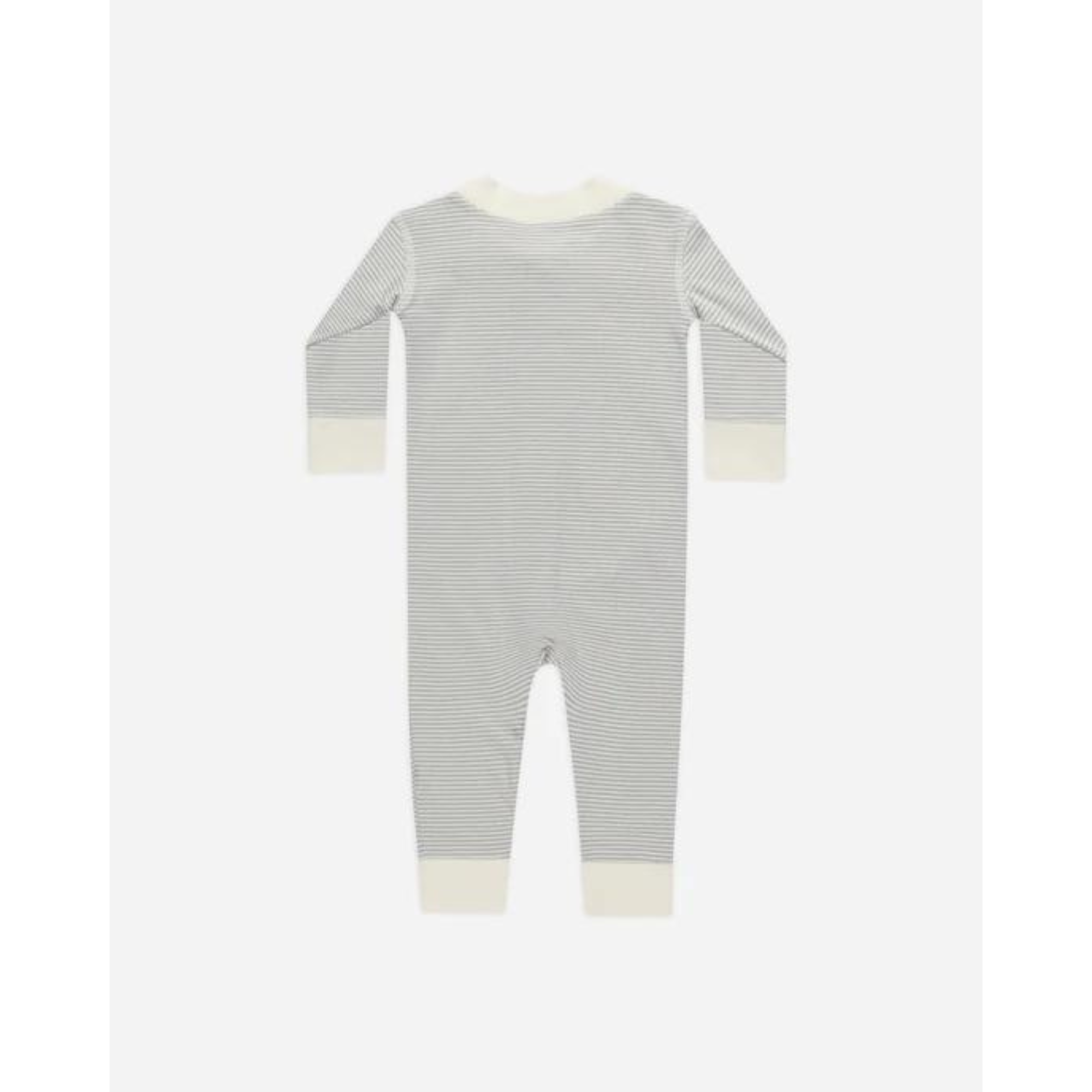 QUINCY MAE Zip Long Sleeve Sleeper - Blue Micro Stripes