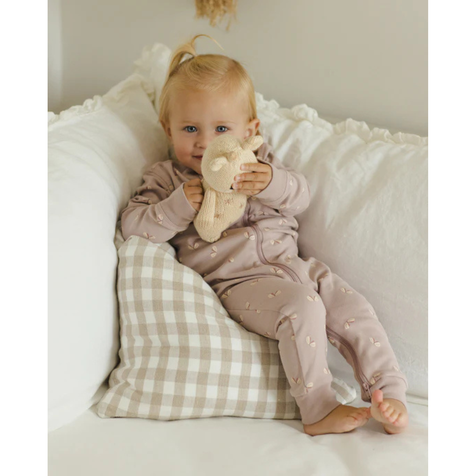 Pyjama à manches longues et fermeture éclair QUINCY MAE - Papillons