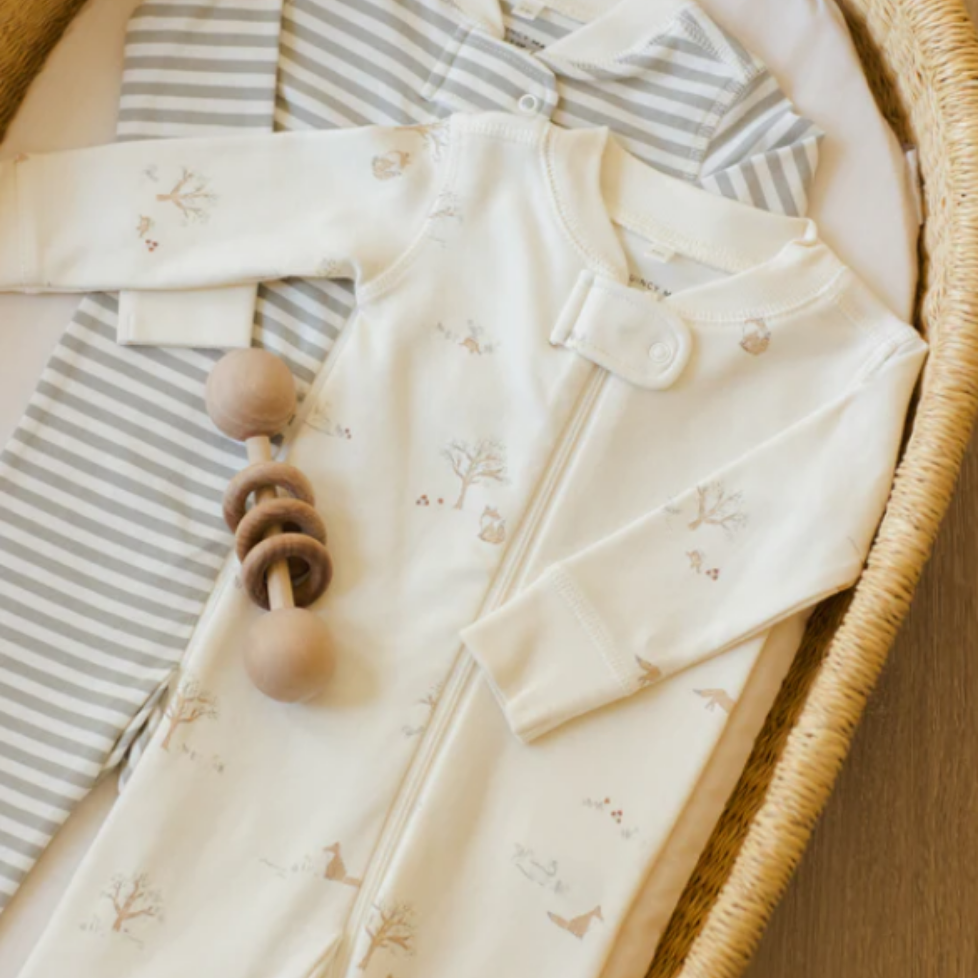 Pyjama à manches longues et fermeture éclair QUINCY MAE - Fox Land