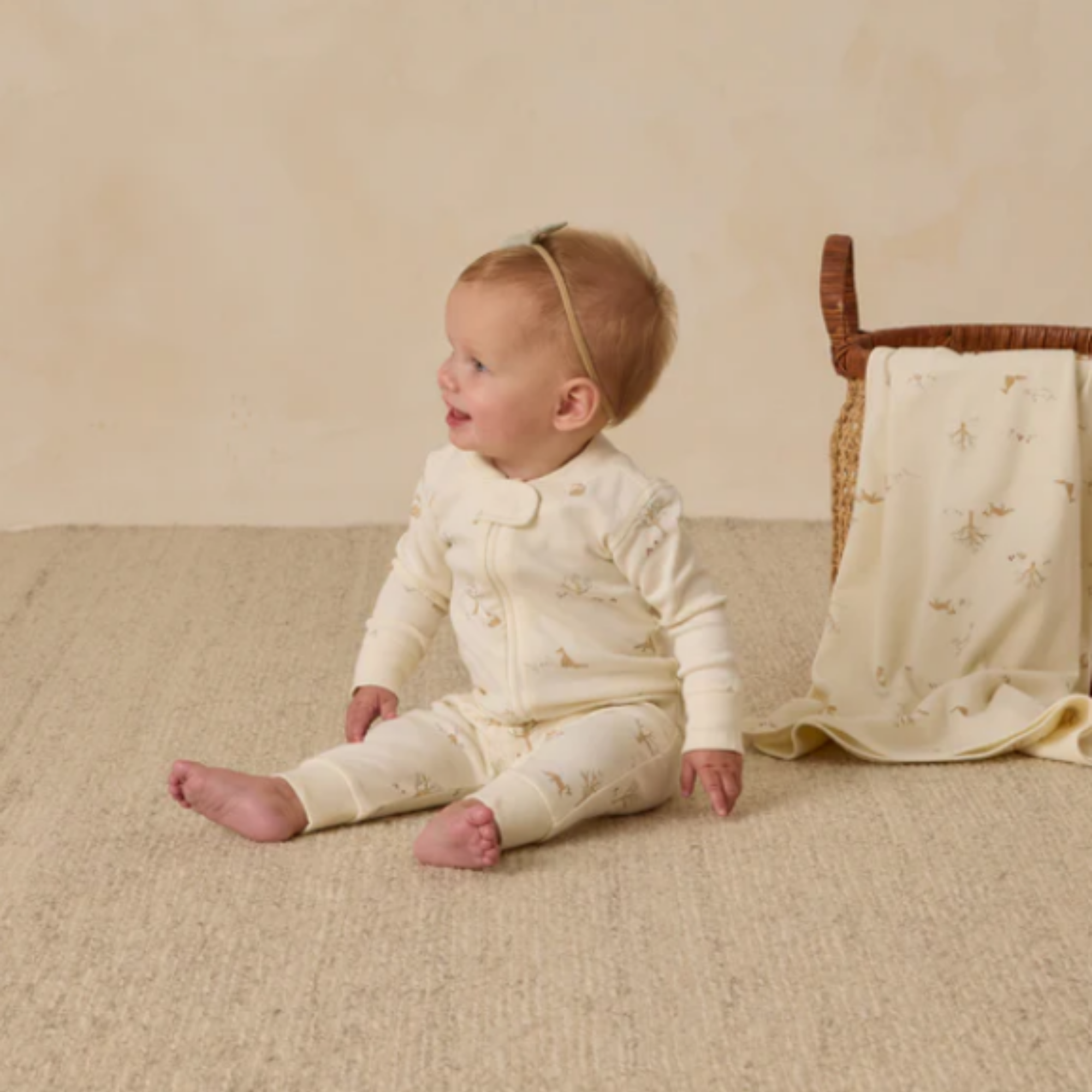 Pyjama à manches longues et fermeture éclair QUINCY MAE - Fox Land