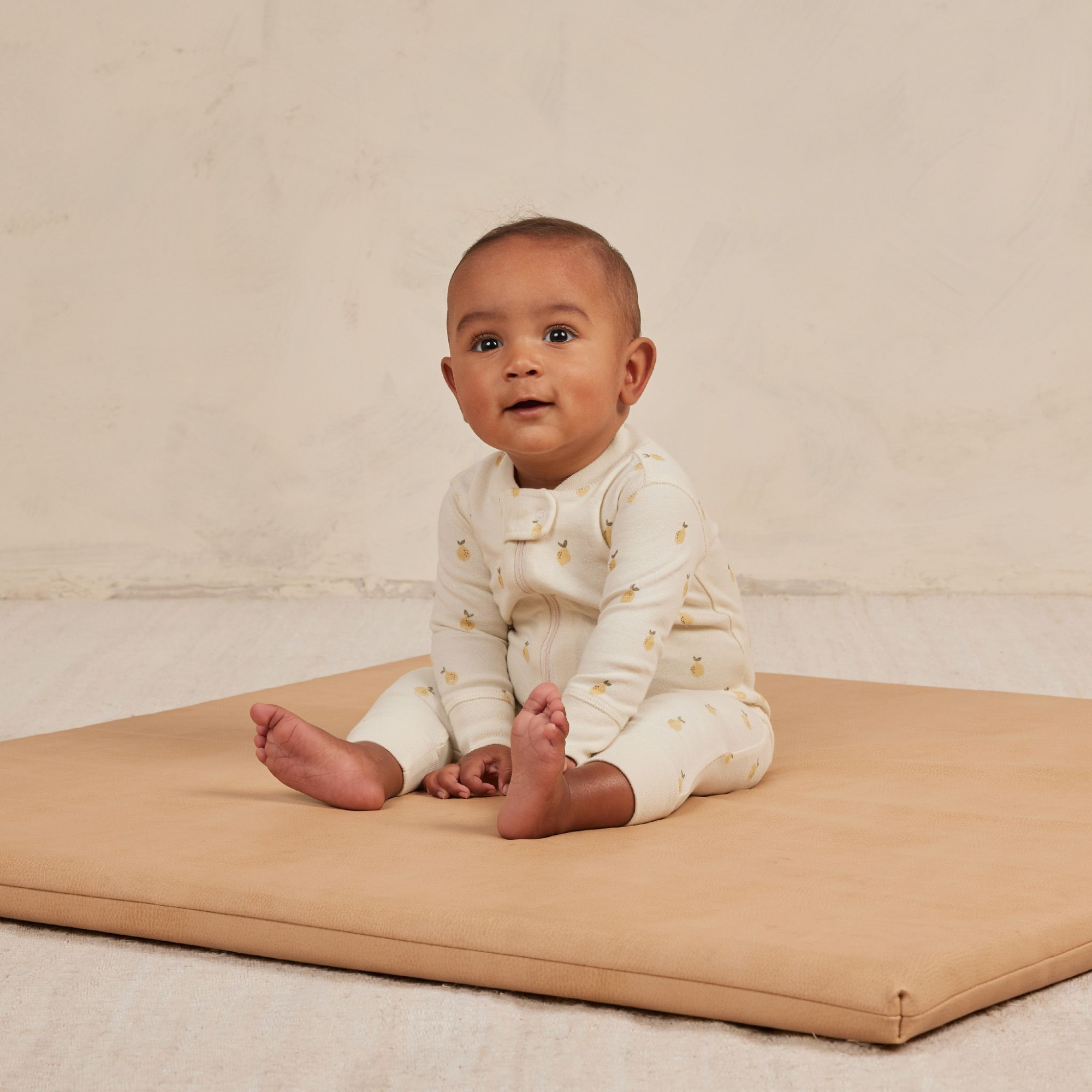 Pyjama à manches longues et fermeture éclair QUINCY MAE - Citrons