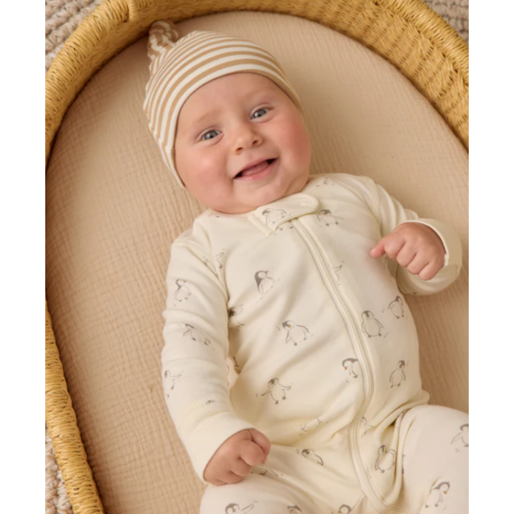 QUINCY MAE Zip Long Sleeve Sleeper - Penguins