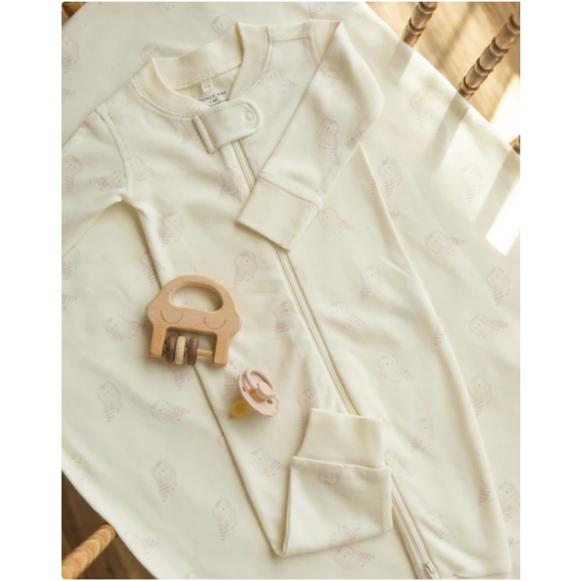 QUINCY MAE Grenouillère zippée à manches longues - Snow Owls