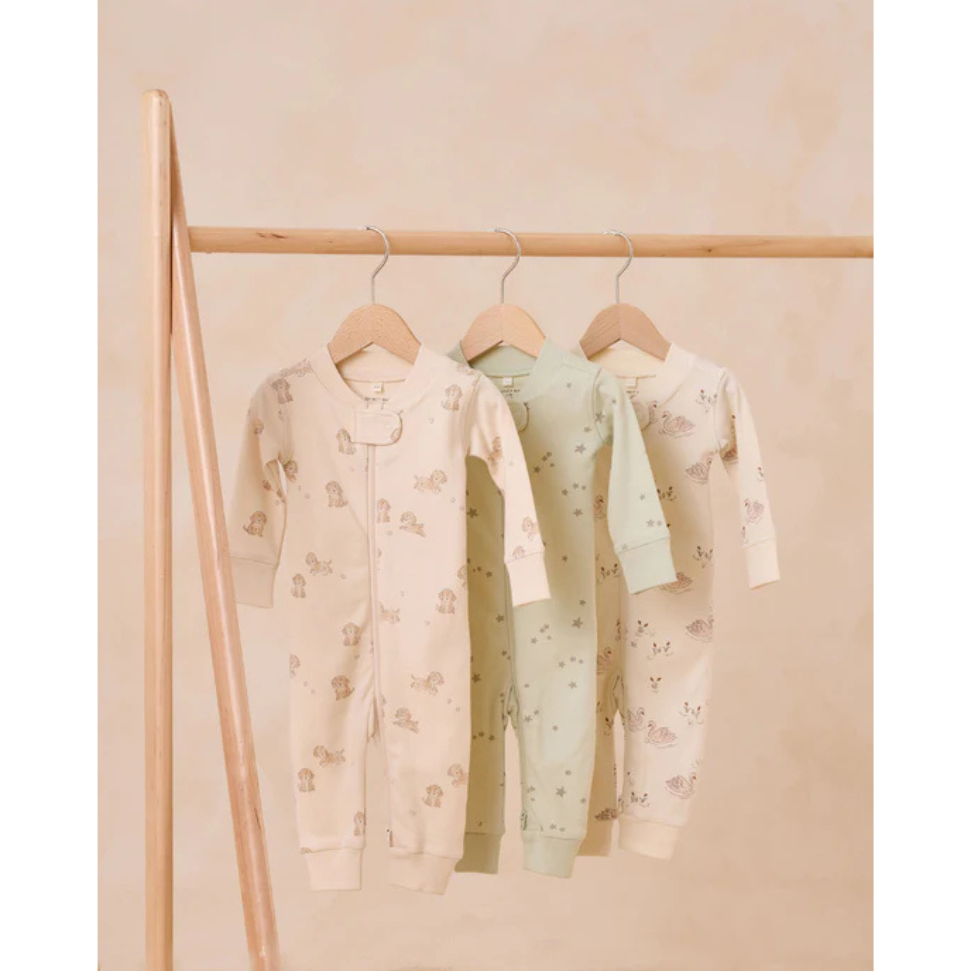 Pyjama à manches longues et fermeture éclair QUINCY MAE - Étoiles