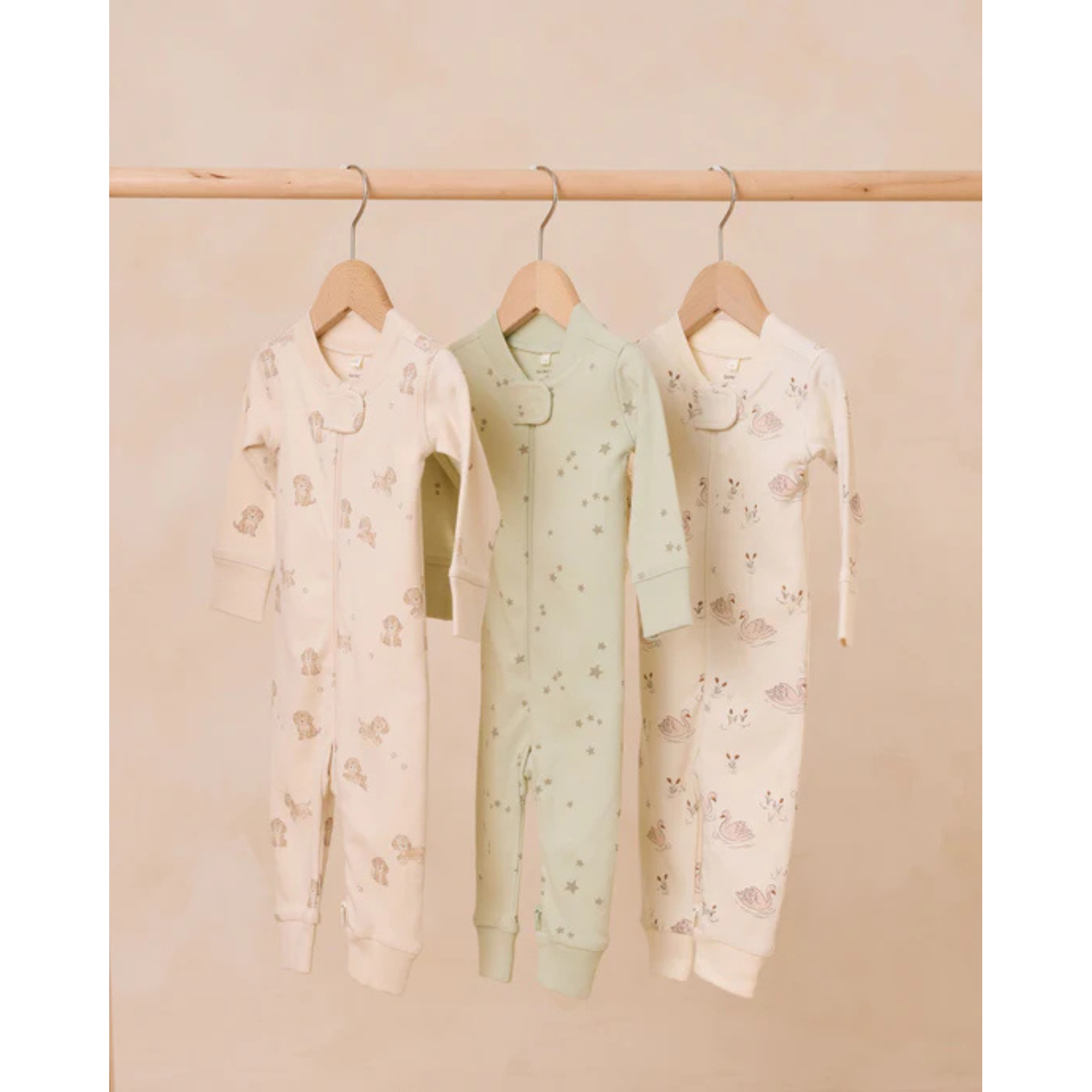 Pyjama à manches longues et fermeture éclair QUINCY MAE - Étoiles