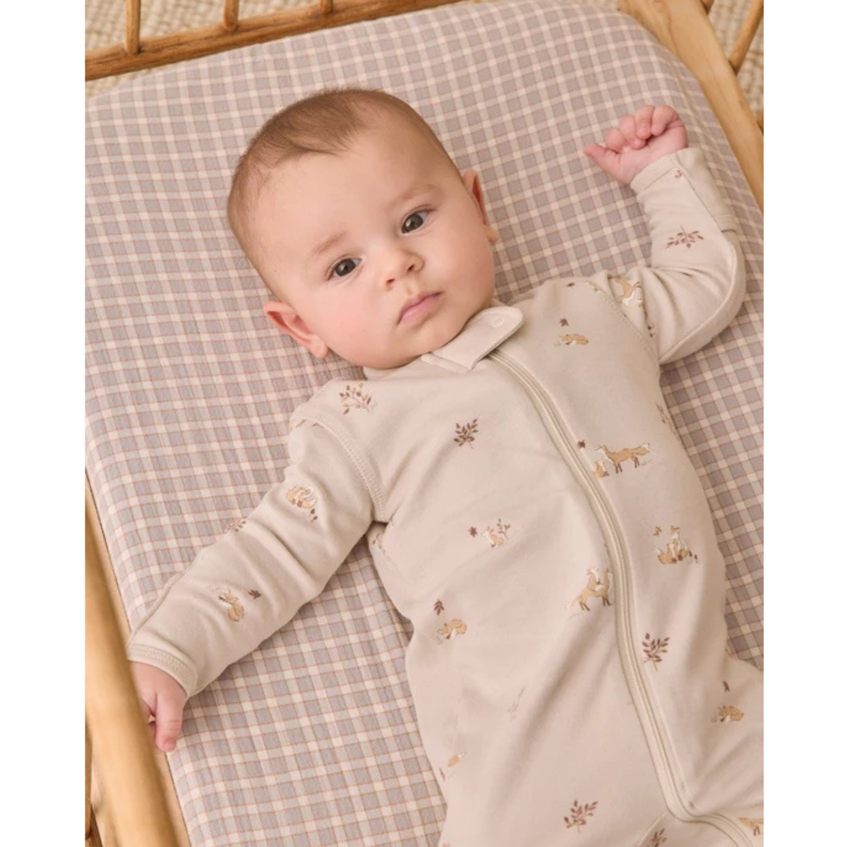 QUINCY MAE Zip Long Sleeve Sleeper Footie - Fox Land