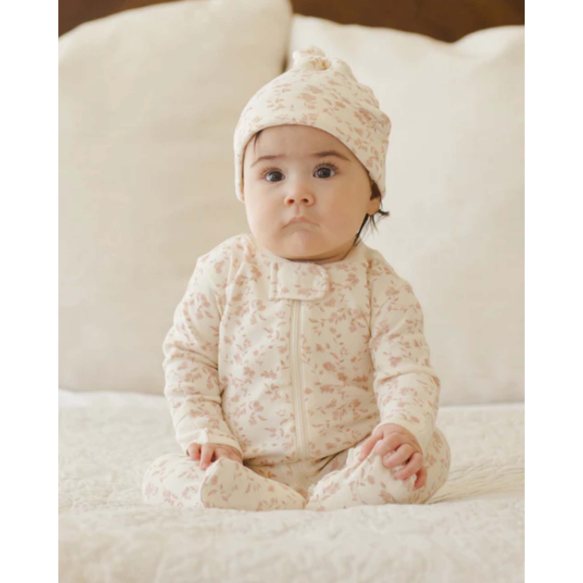 QUINCY MAE Zip Long Sleeve Sleeper Footie - French Garden