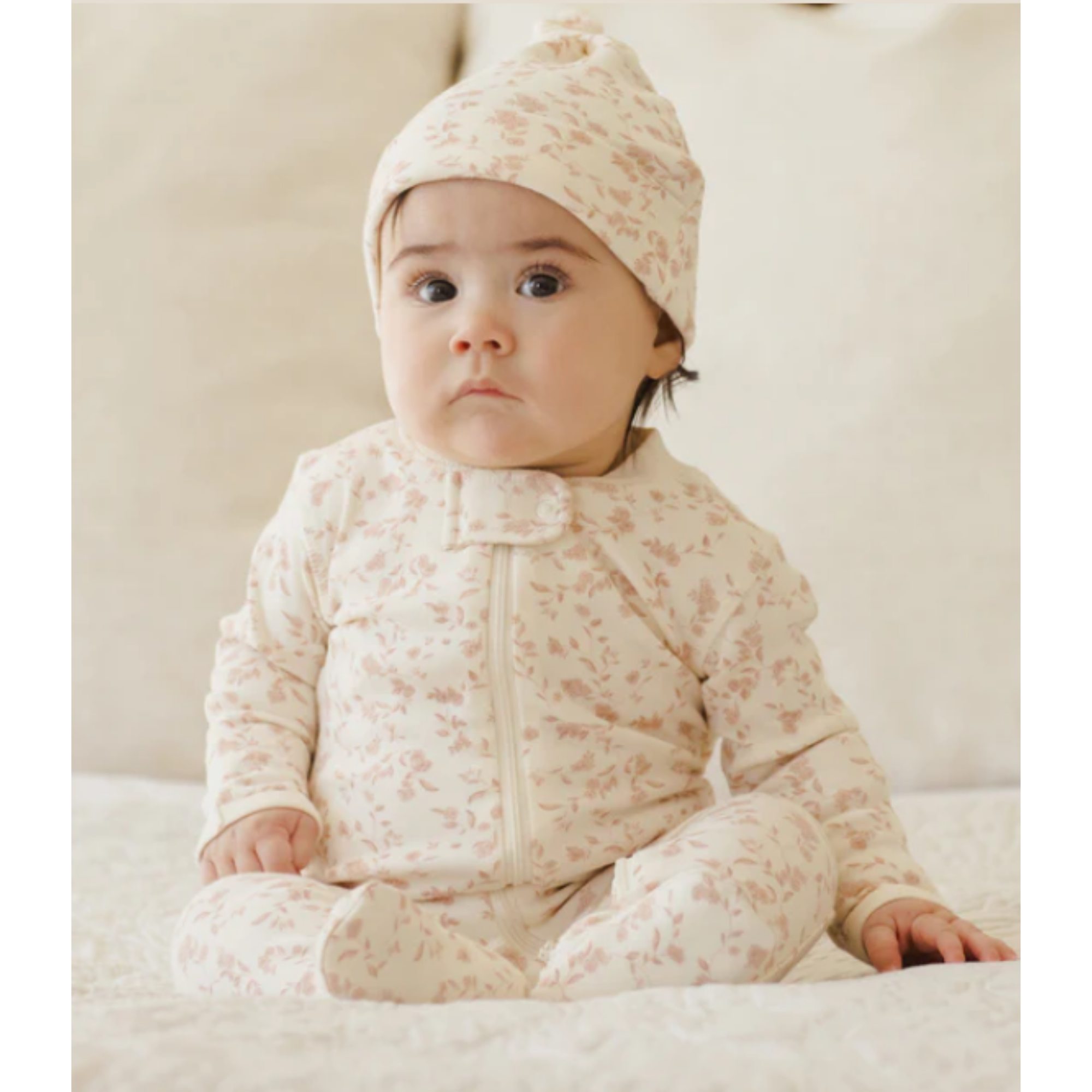 QUINCY MAE Zip Long Sleeve Sleeper Footie - French Garden