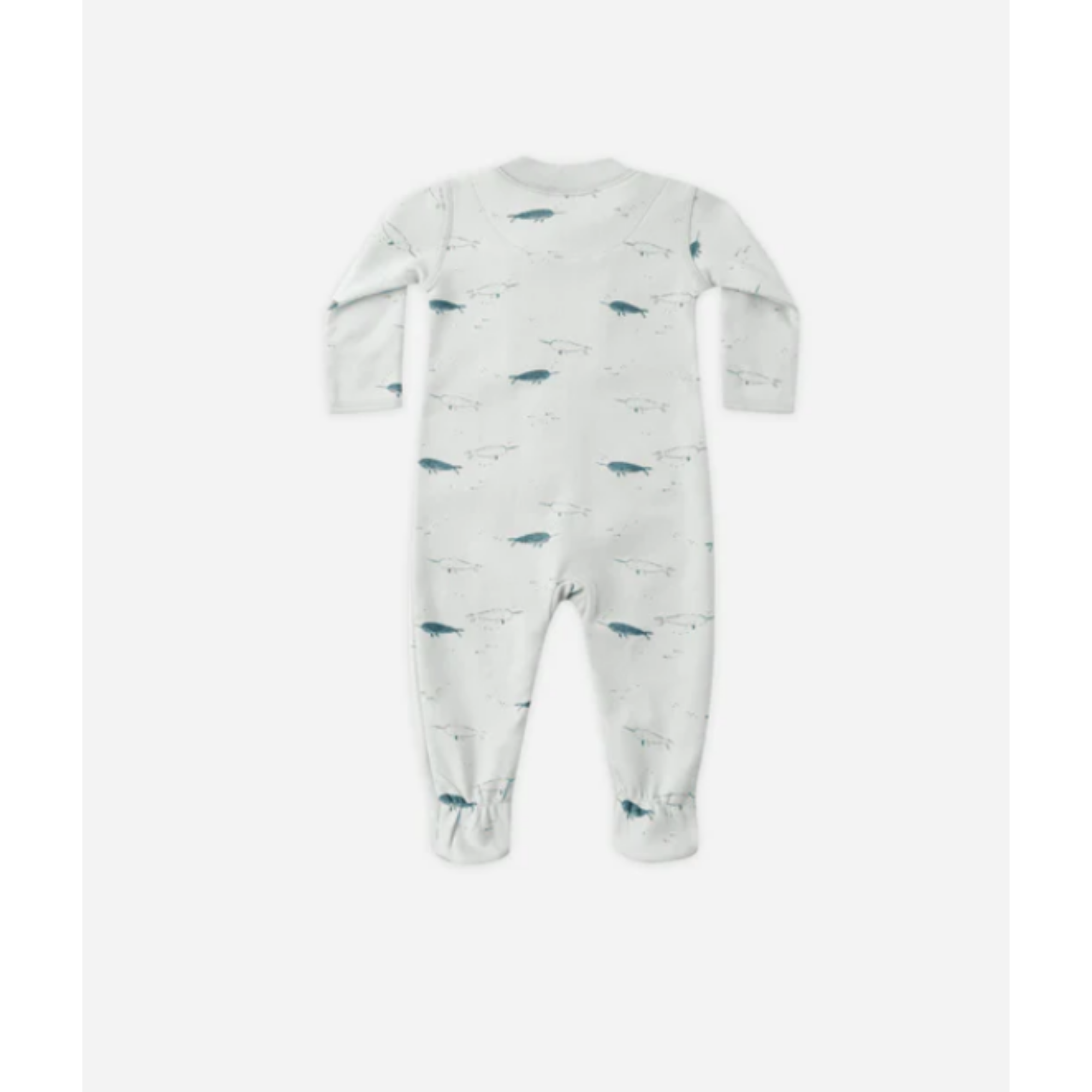 QUINCY MAE Zip Long Sleeve Sleeper Footie - Narwhals