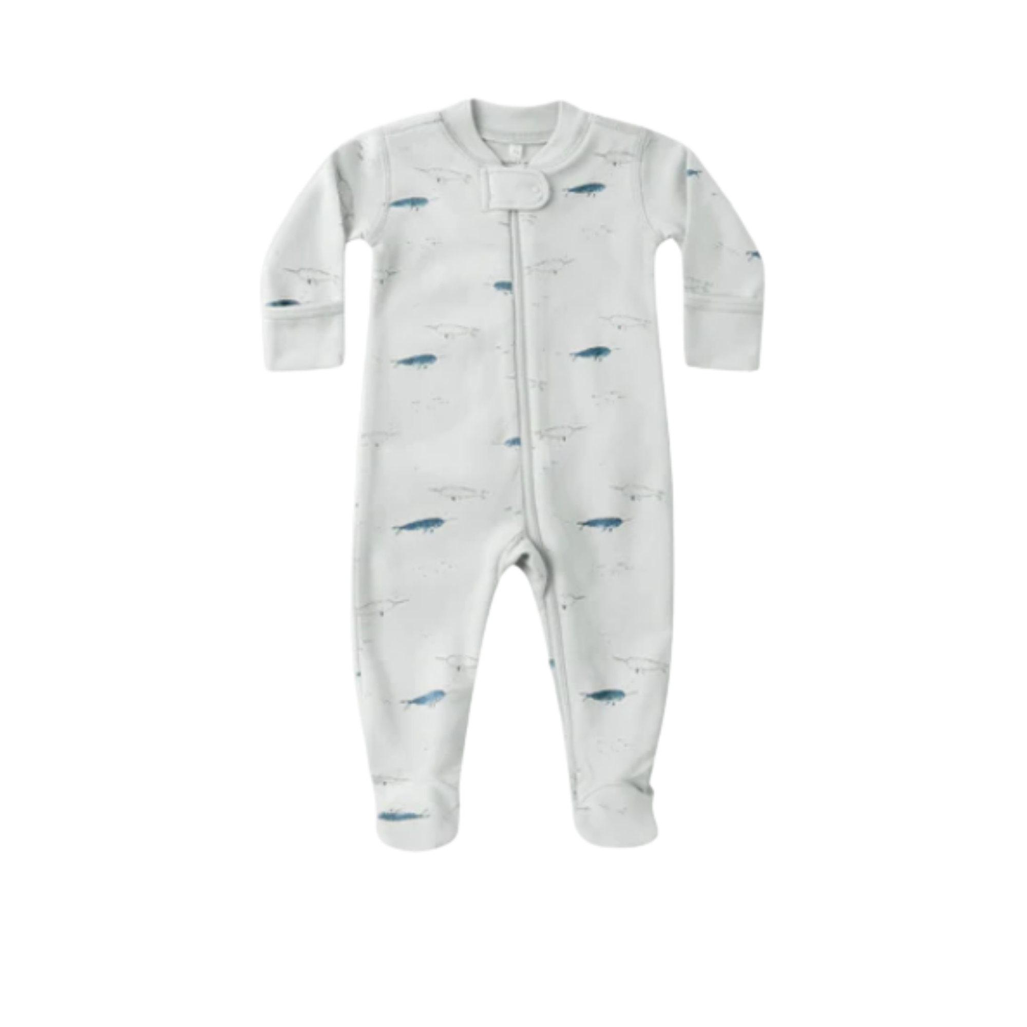 QUINCY MAE Zip Long Sleeve Sleeper Footie - Narwhals