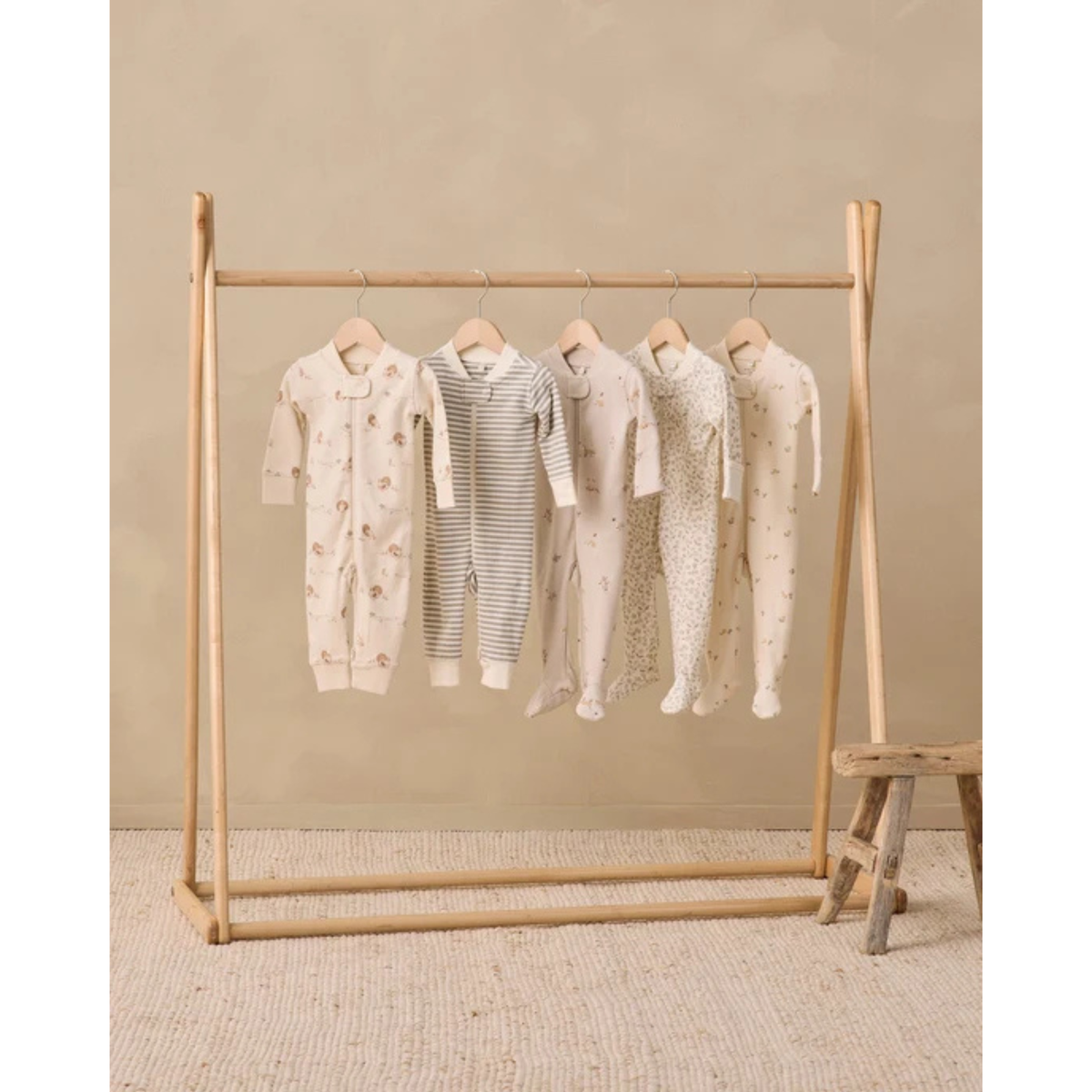 QUINCY MAE Zip Long Sleeve Sleeper Footie - Pears