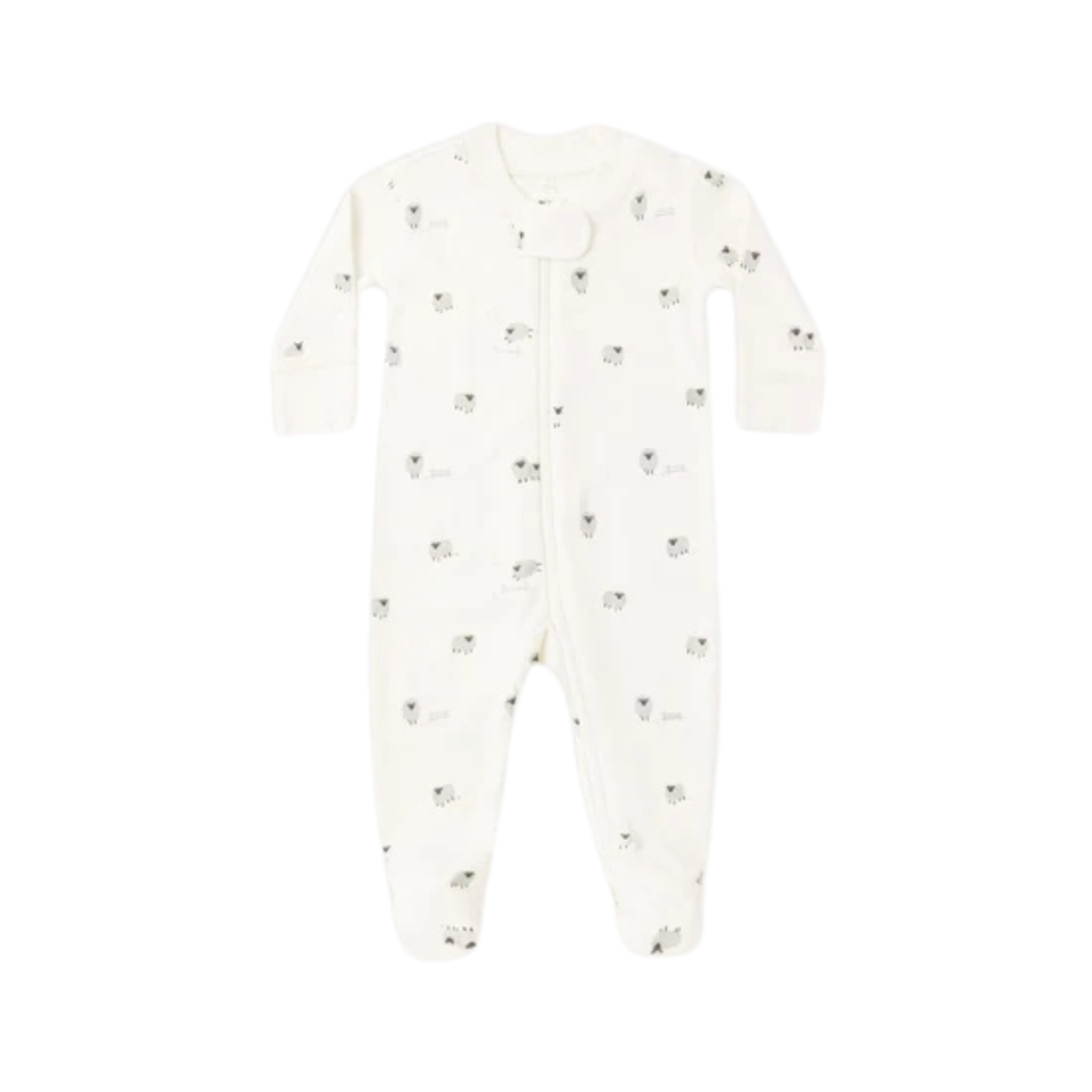 QUINCY MAE Zip Long Sleeve Sleeper Footie - Sheep