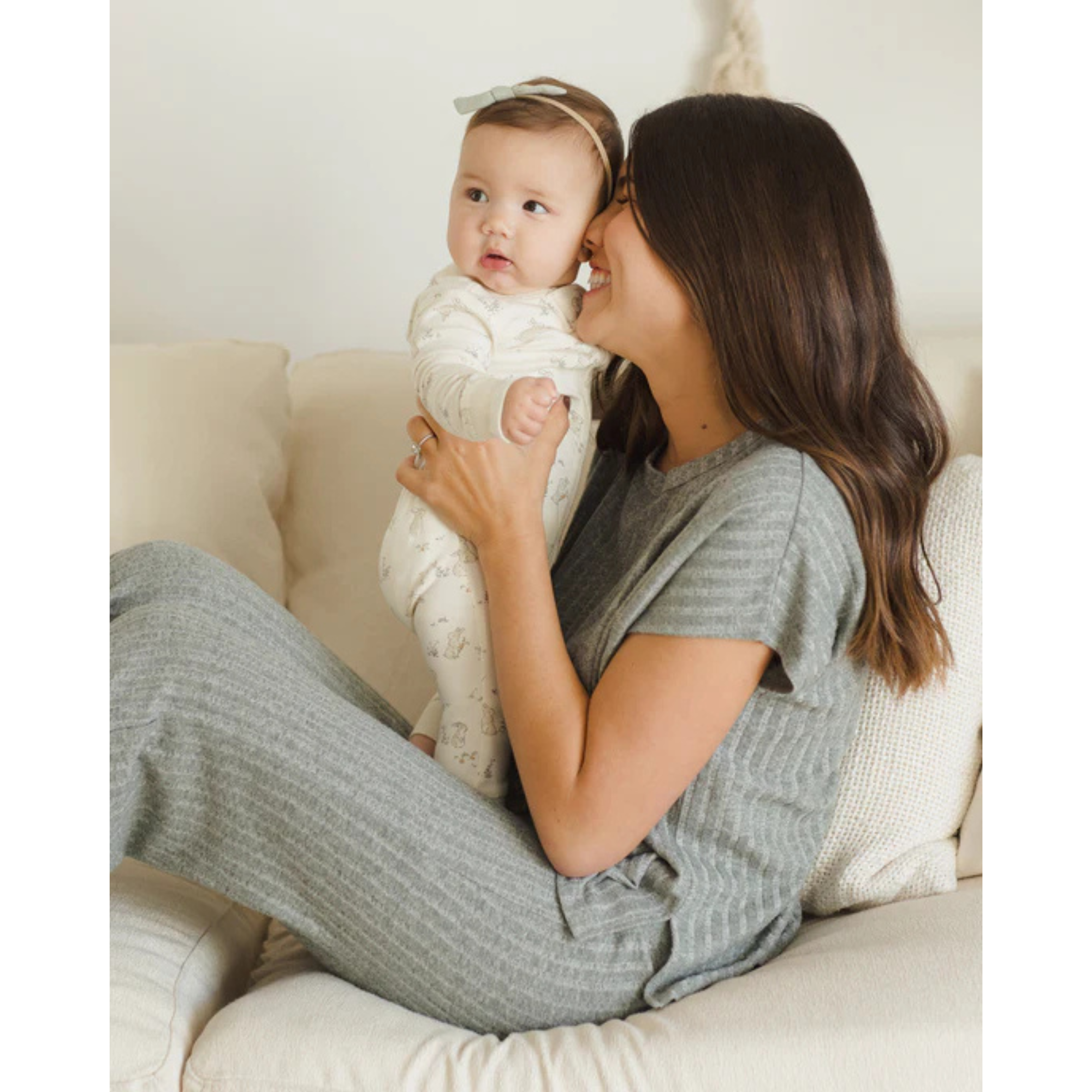 QUINCY MAE Zip Longsleeve Sleeper - Bunnies