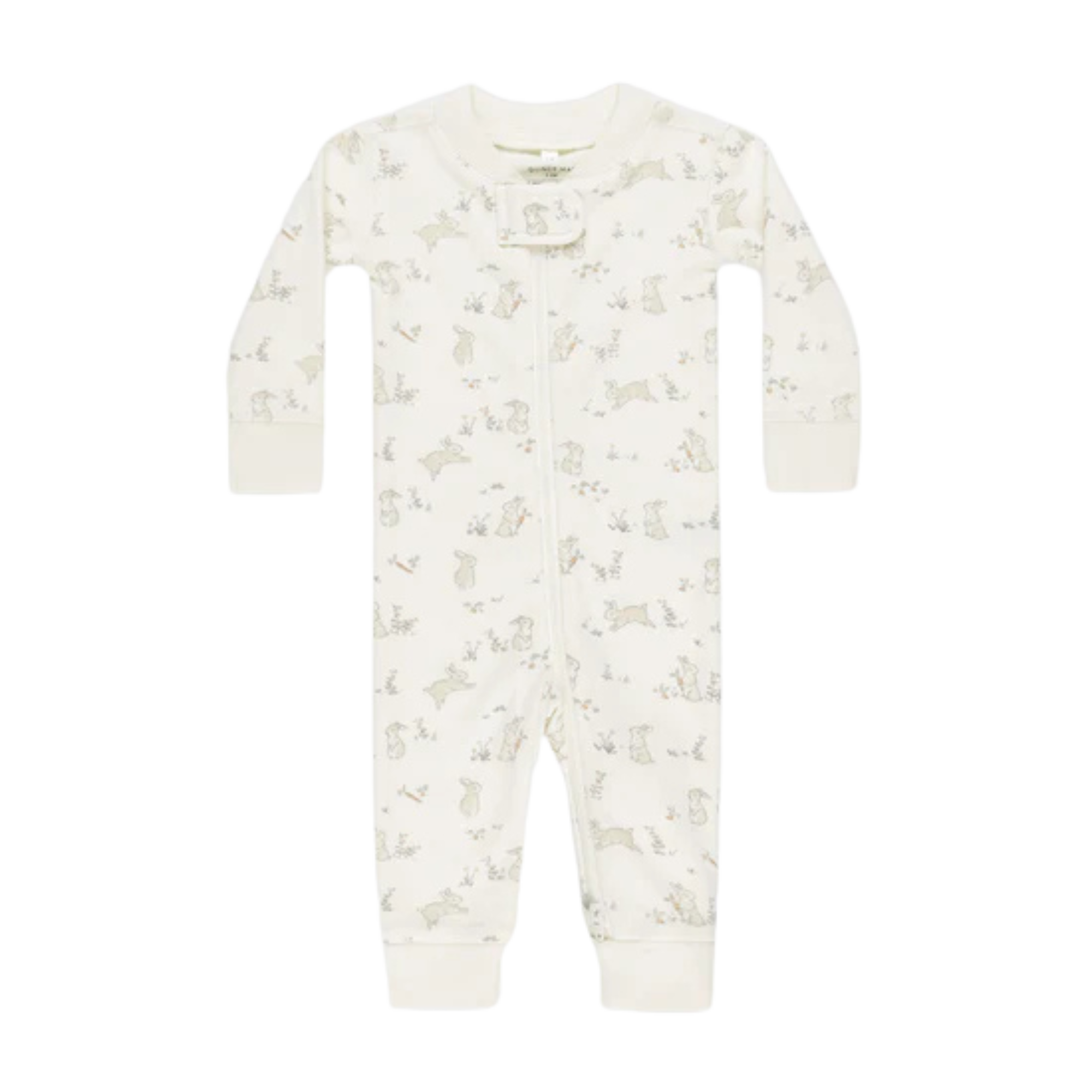 QUINCY MAE Zip Longsleeve Sleeper - Bunnies