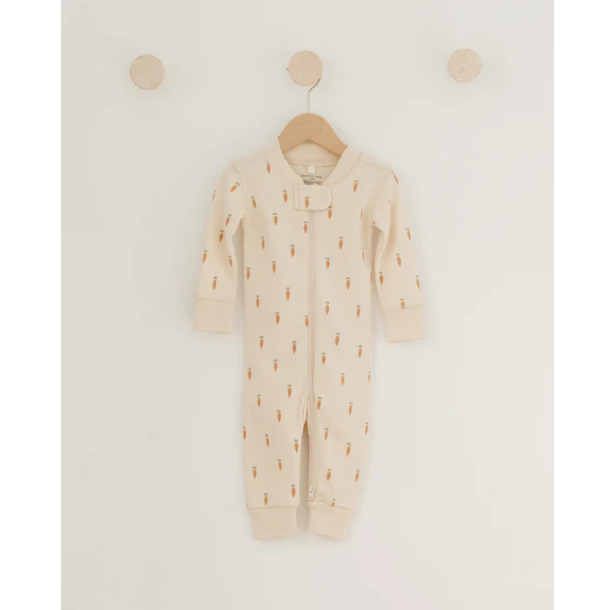 Pyjama à manches longues et fermeture éclair QUINCY MAE - Carottes