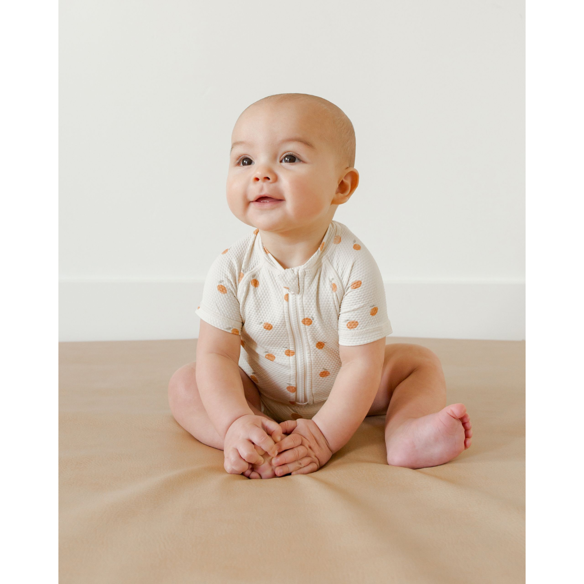 Maillot de bain une-pièce zippé QUINCY MAE - Oranges