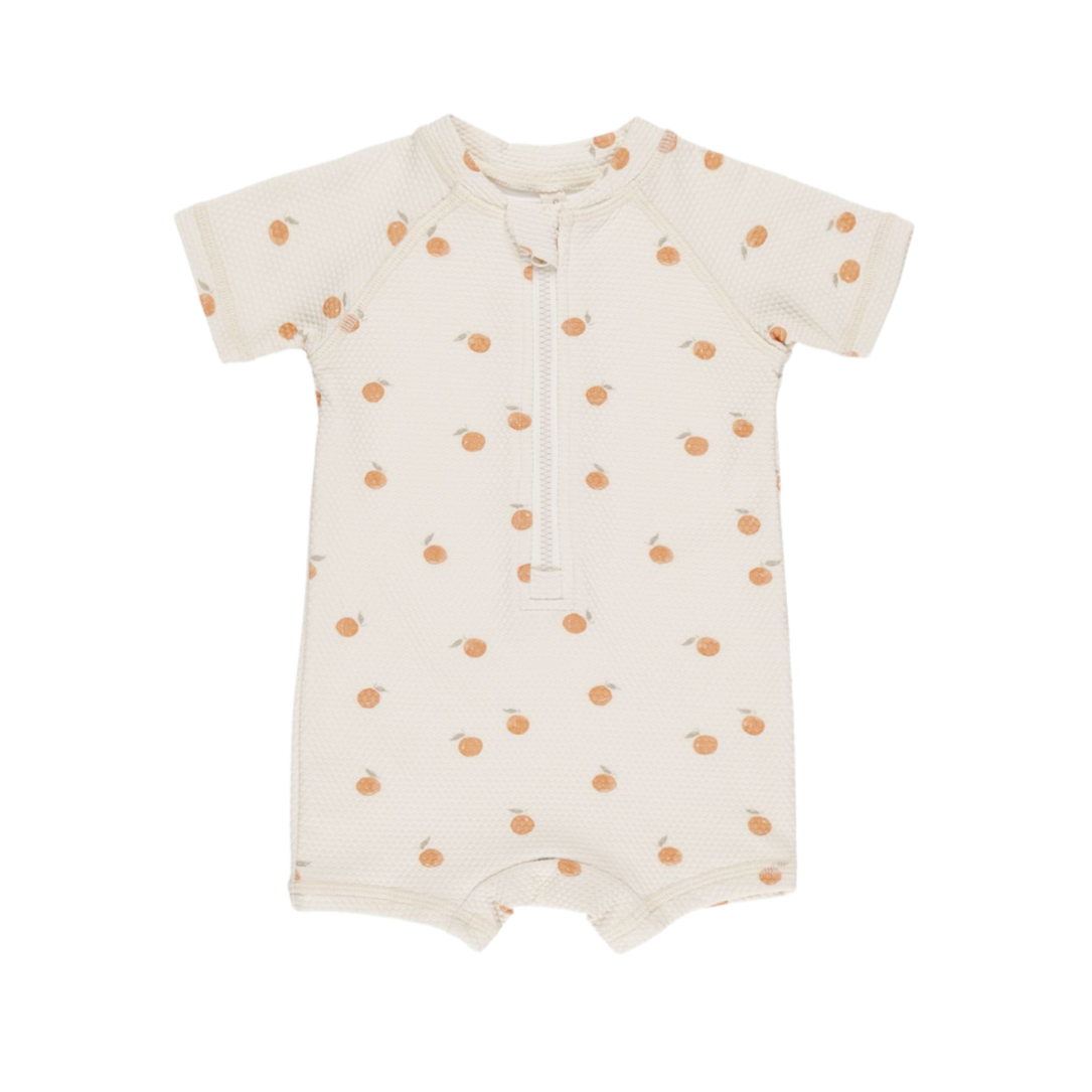 Maillot de bain une-pièce zippé QUINCY MAE - Oranges