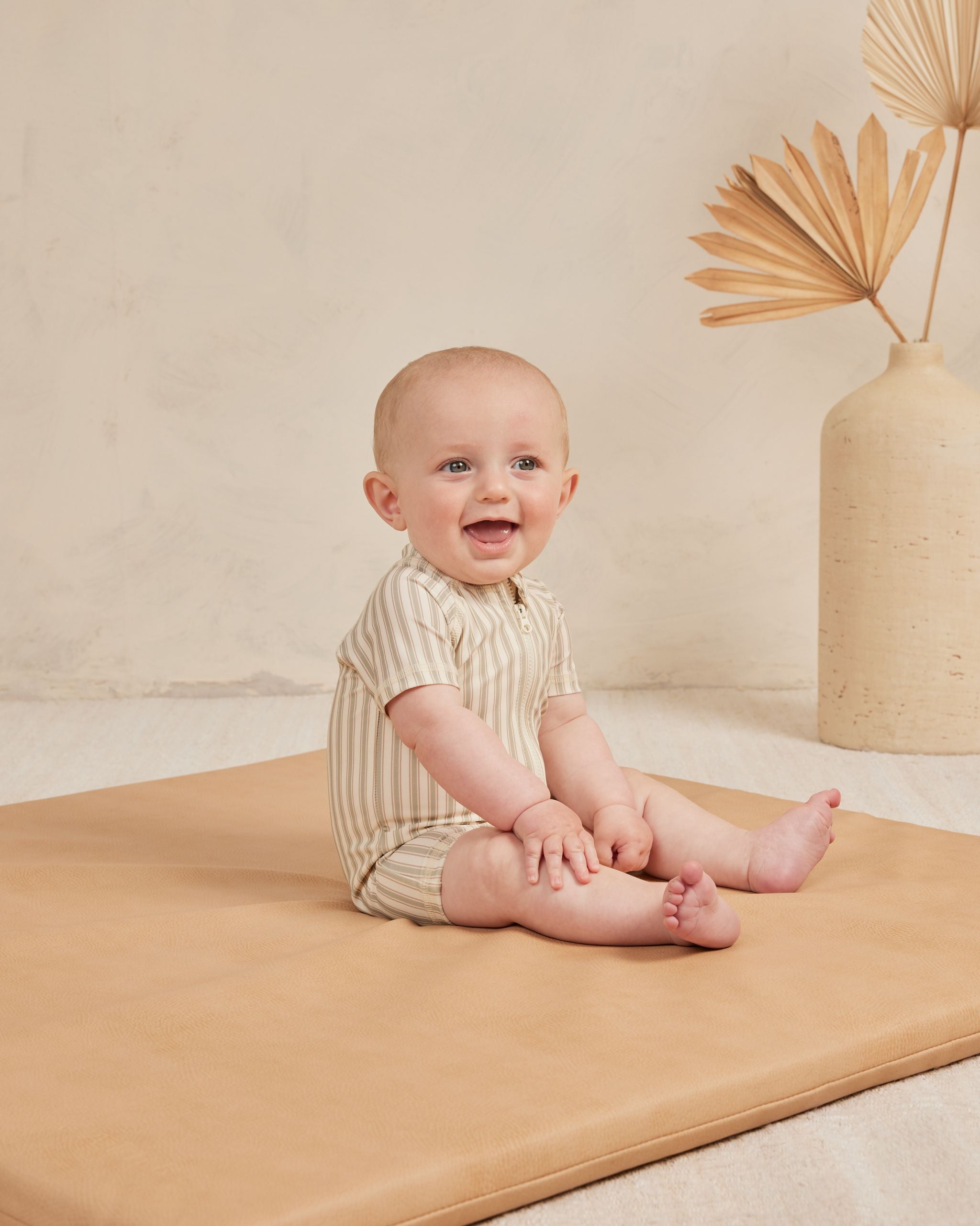 Maillot de bain une-pièce zippé QUINCY MAE - Rayures vintage