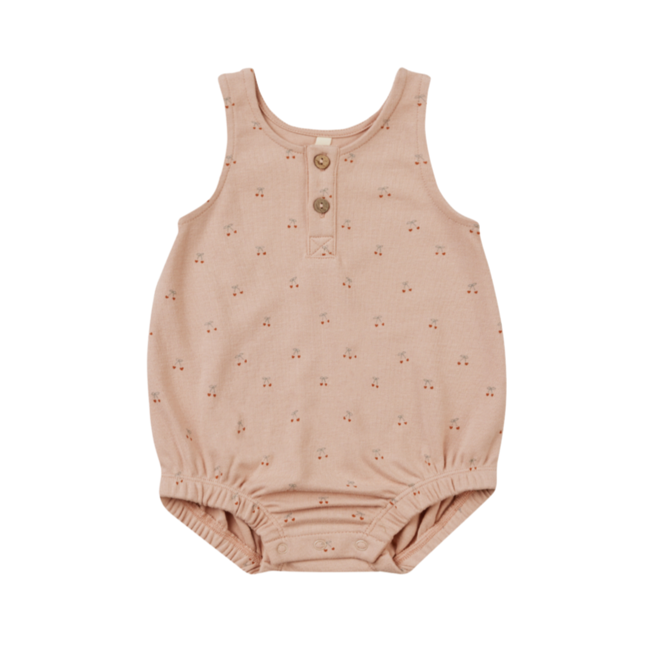 QUINCY MAE Sleeveless Bubble Romper - Cherries